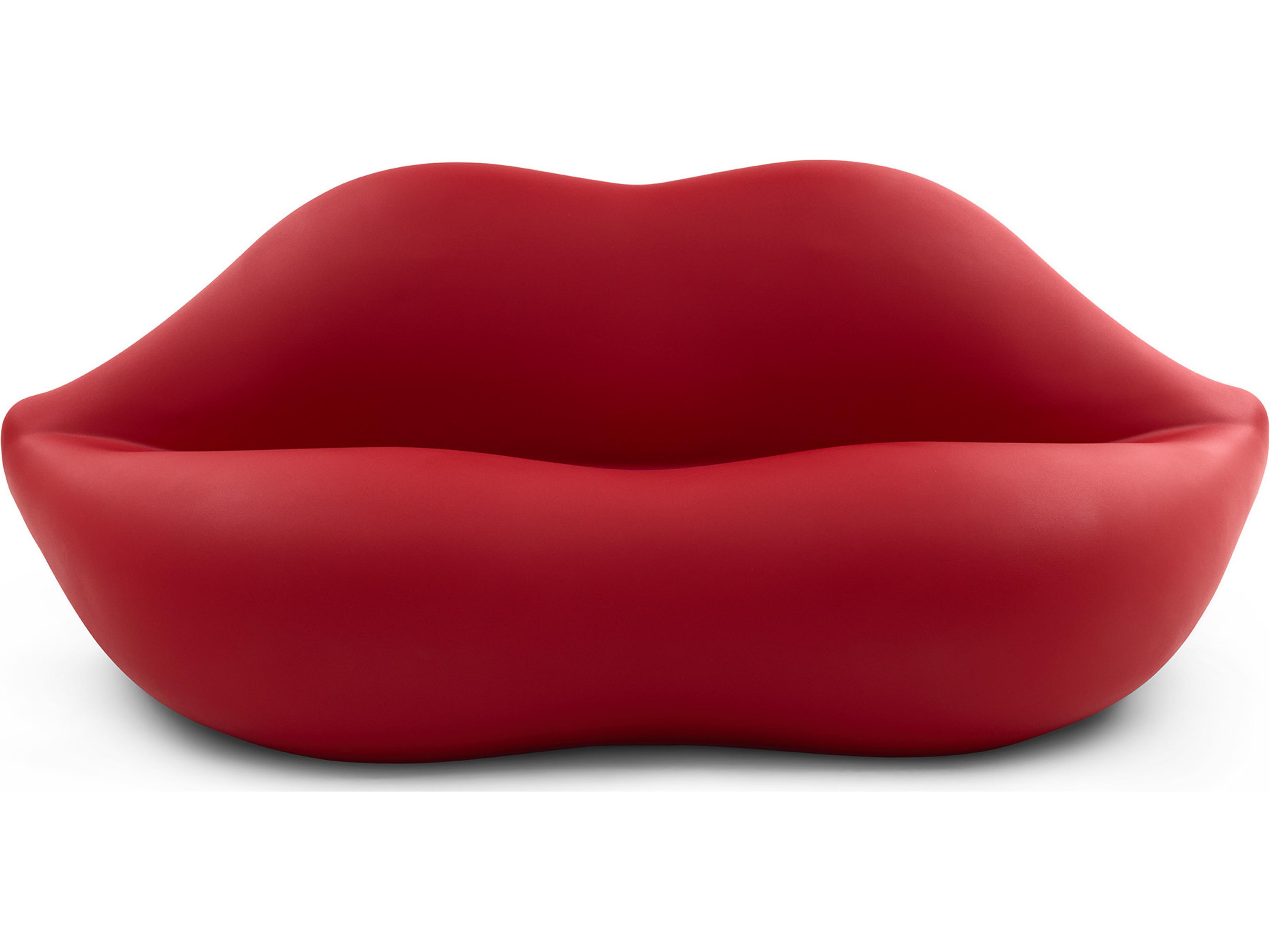 Bocca Red Polypropylene Resin Ottoman