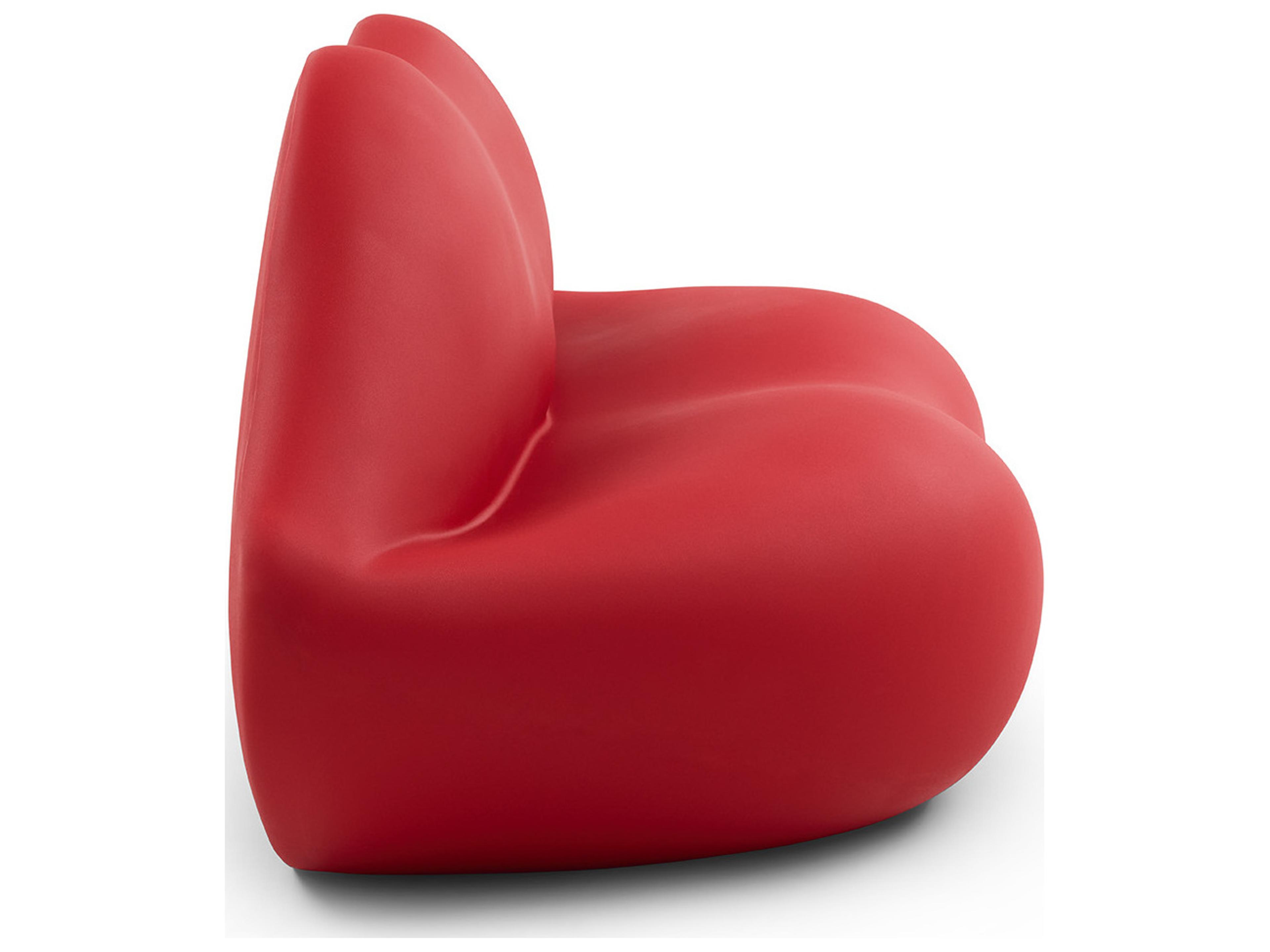 Heller Outdoor Bocca Red Polypropylene Resin Ottoman