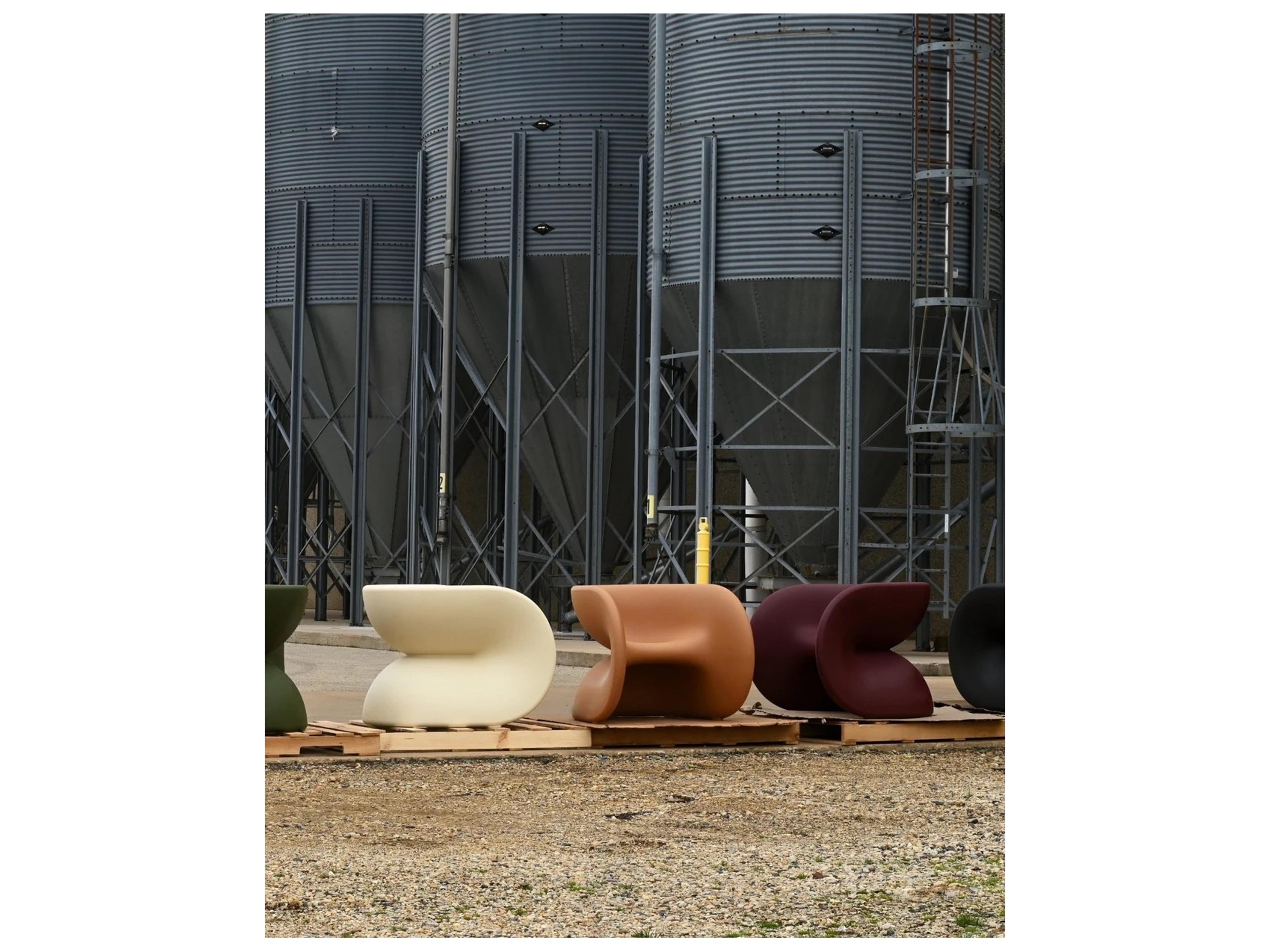 Heller Outdoor Fortune Oatmeal Recycled Plastic Dining Chair