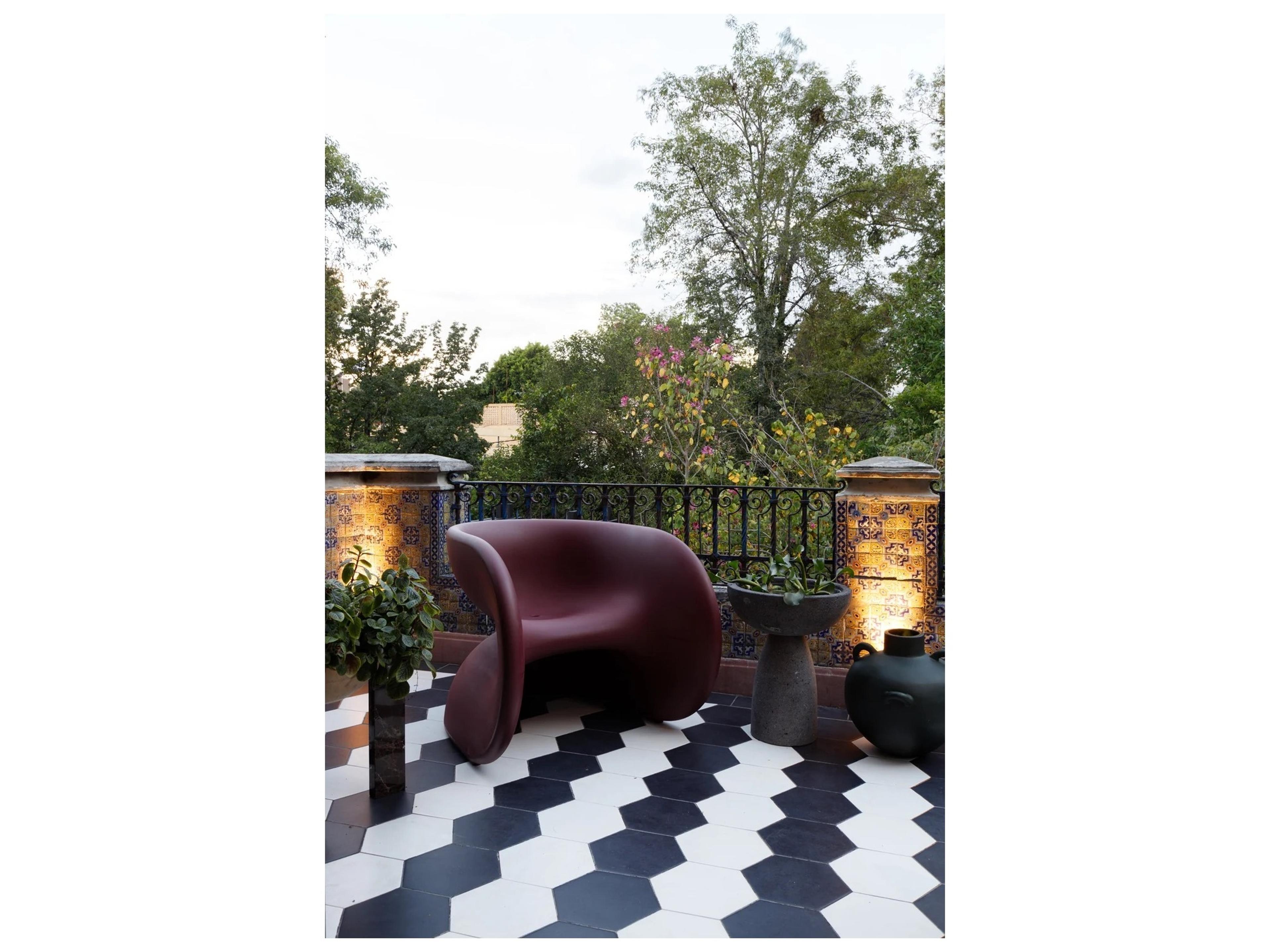 Heller Outdoor Fortune Dark Cherry Recycled Plastic Dining Chair