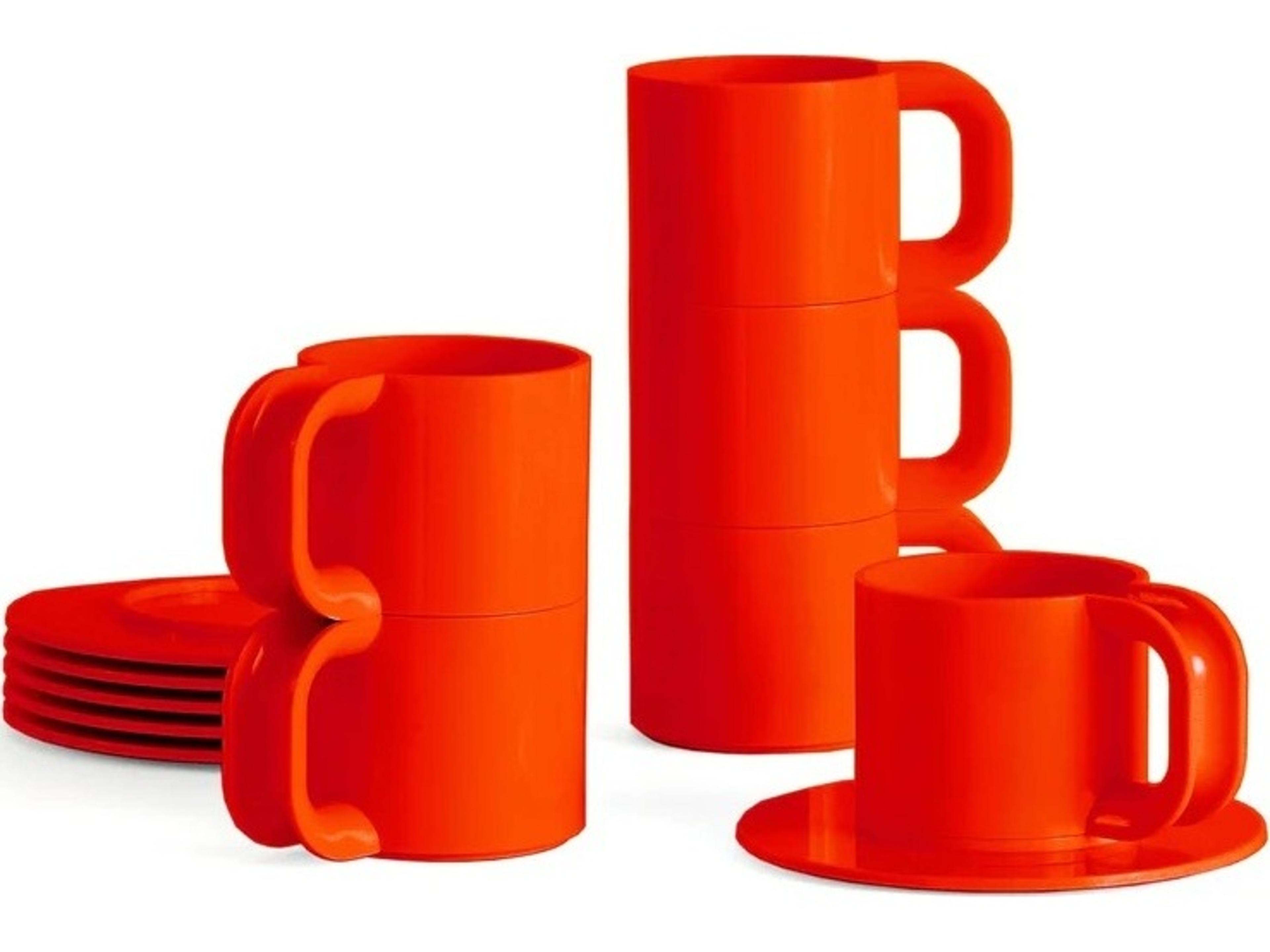 Max Orange 2 Cups and Saucers - Set of 12
