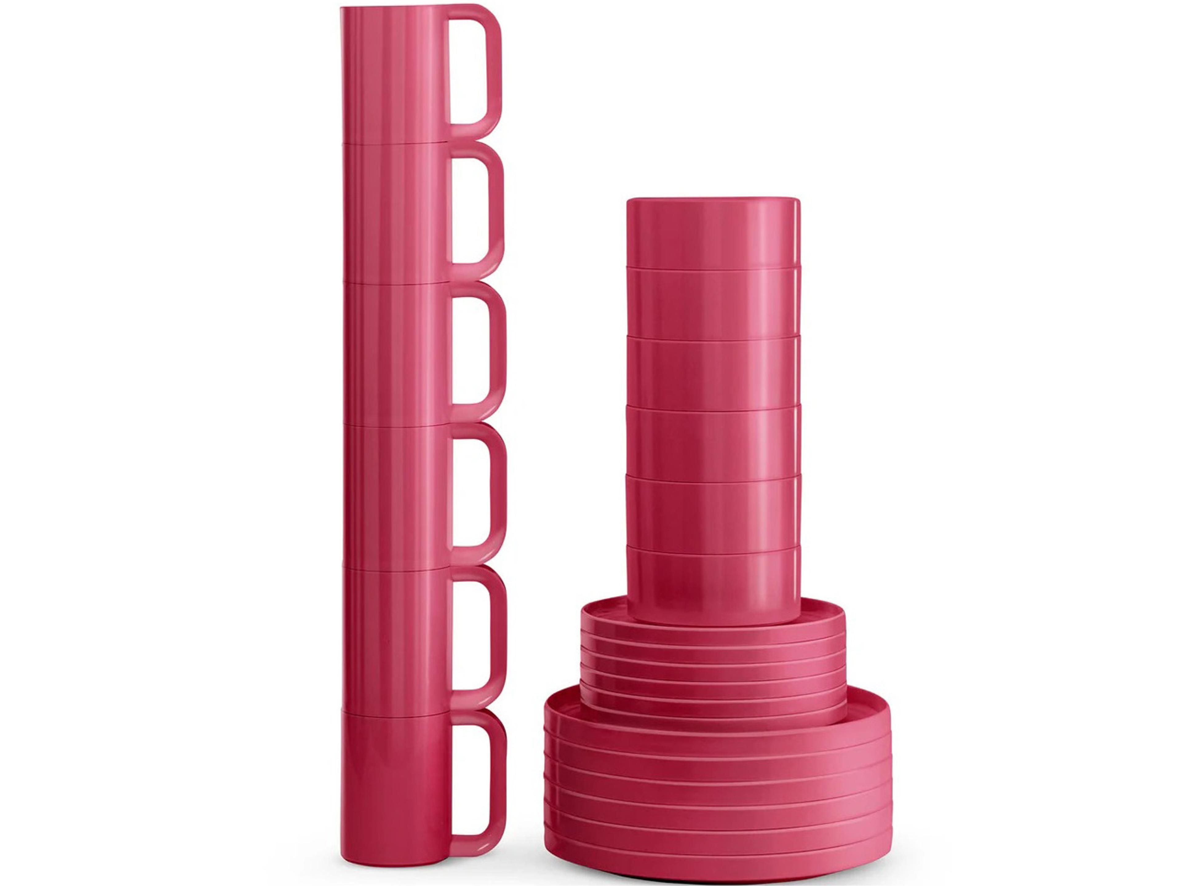 Max Pink Dinnerware Kit 24 (6 dinner plates, 6 salad plates, 6 bowls, 6 mugs)