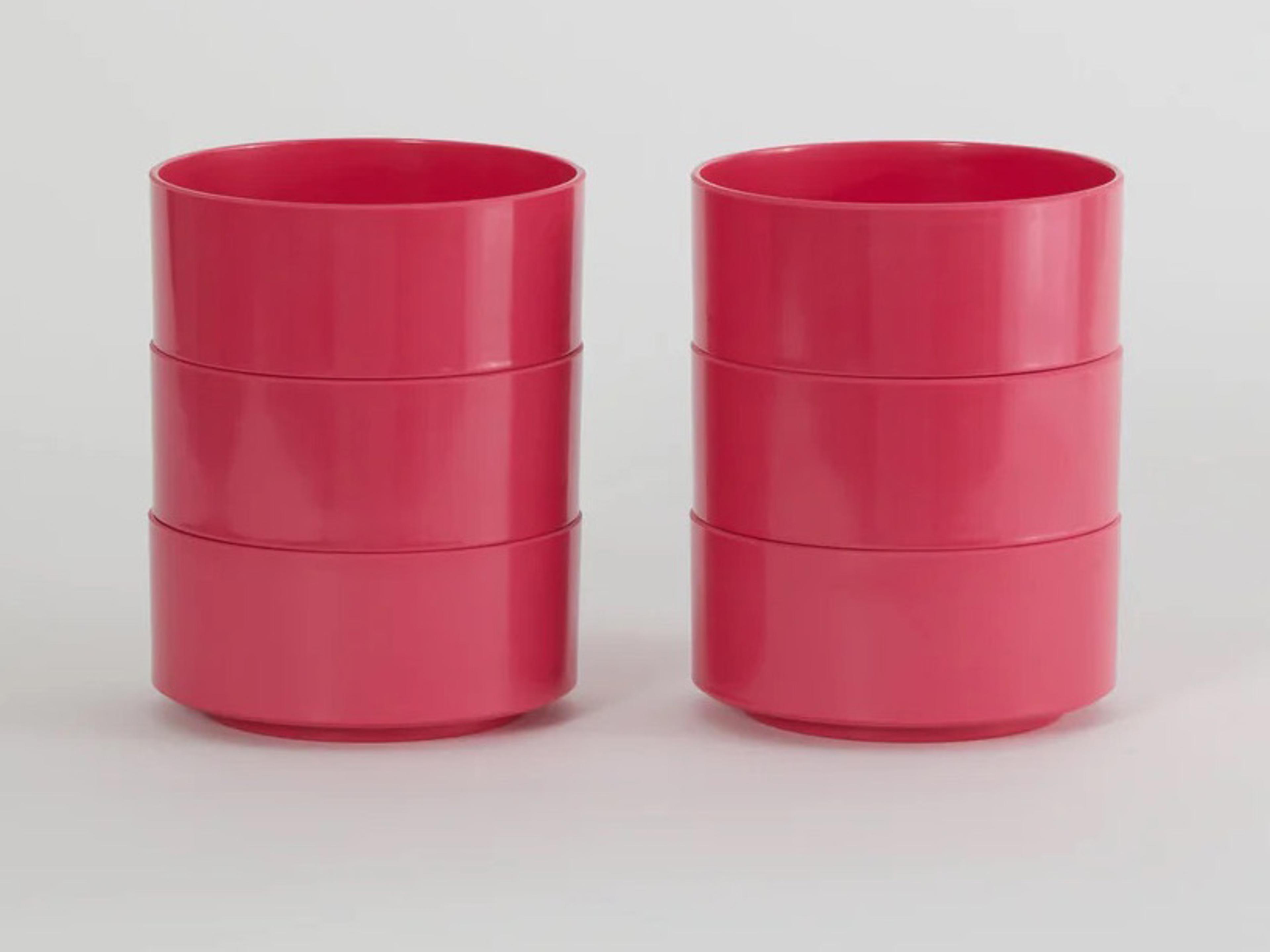 Heller Outdoor Max Pink Dinnerware Kit 24 (6 dinner plates, 6 salad plates, 6 bowls, 6 mugs)