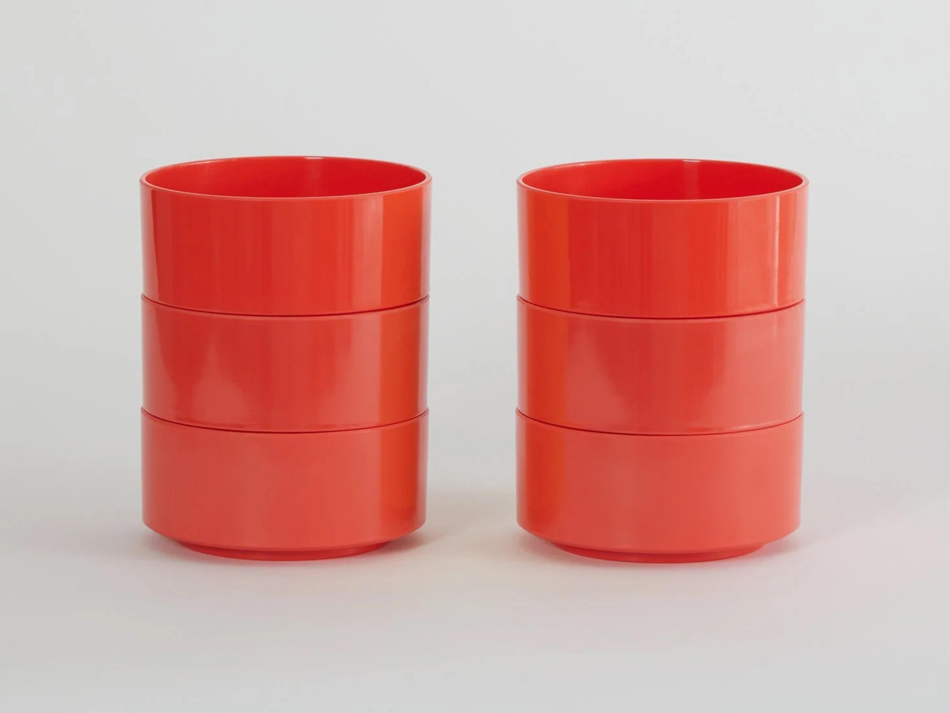 Heller Outdoor Max Orange Dinnerware Kit 24 (6 dinner plates, 6 salad plates, 6 bowls, 6 mugs)