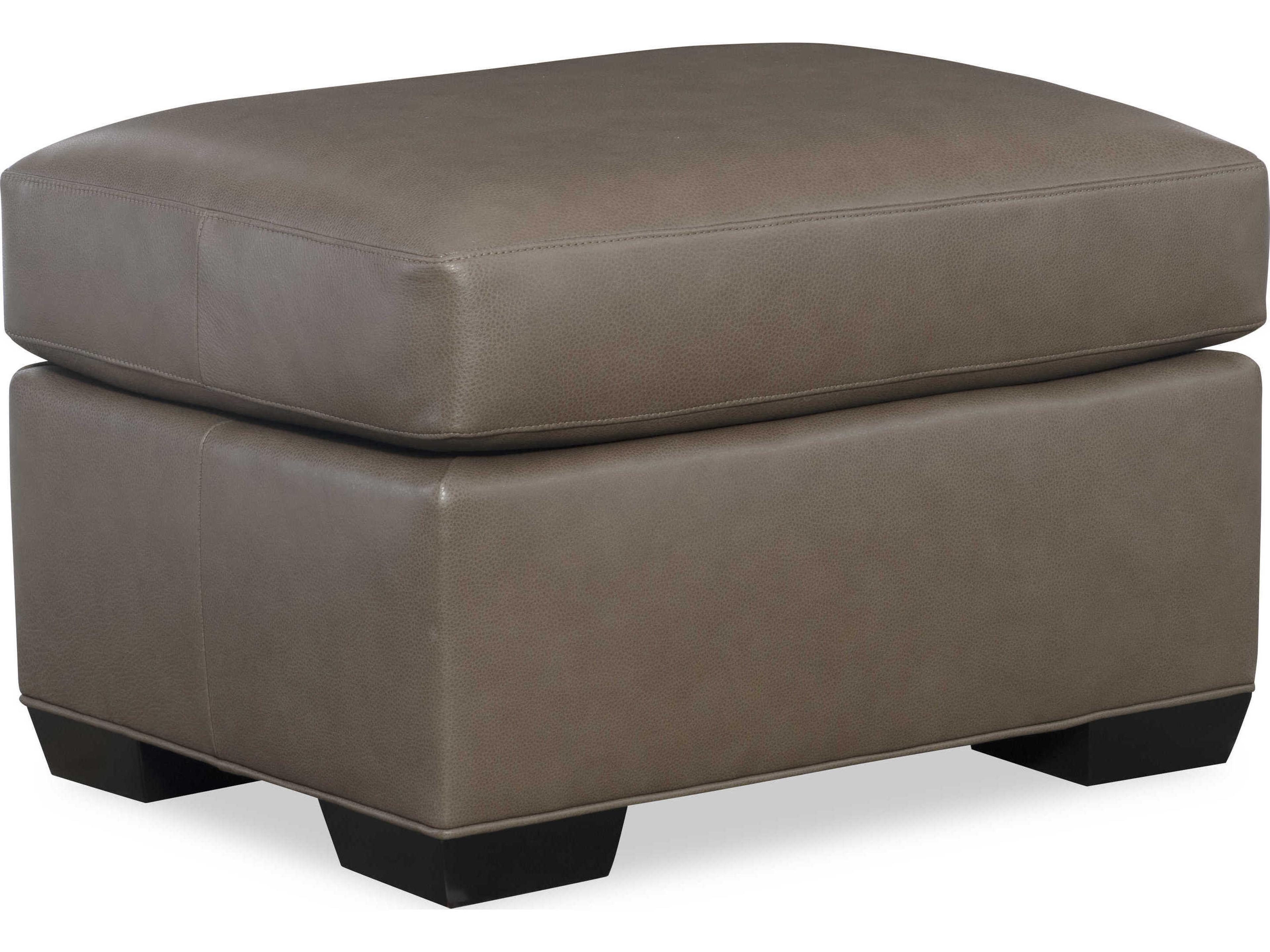 Hancock & Moore H&M Home Octavius Fergus Truffle Leather Ottoman