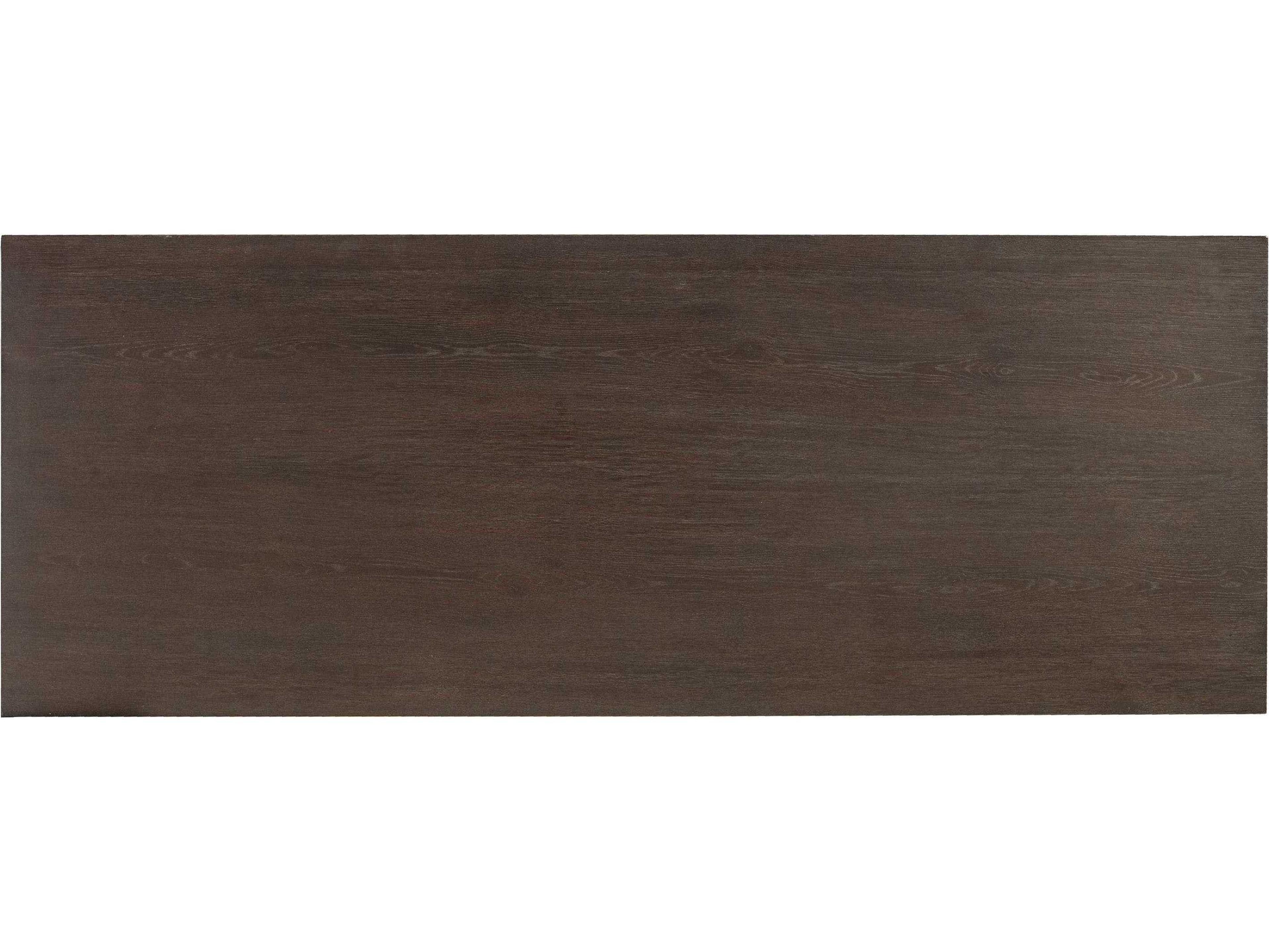 Luxecor Heritage Freestanding Midnight Brown Oak Wood Secretary Desk