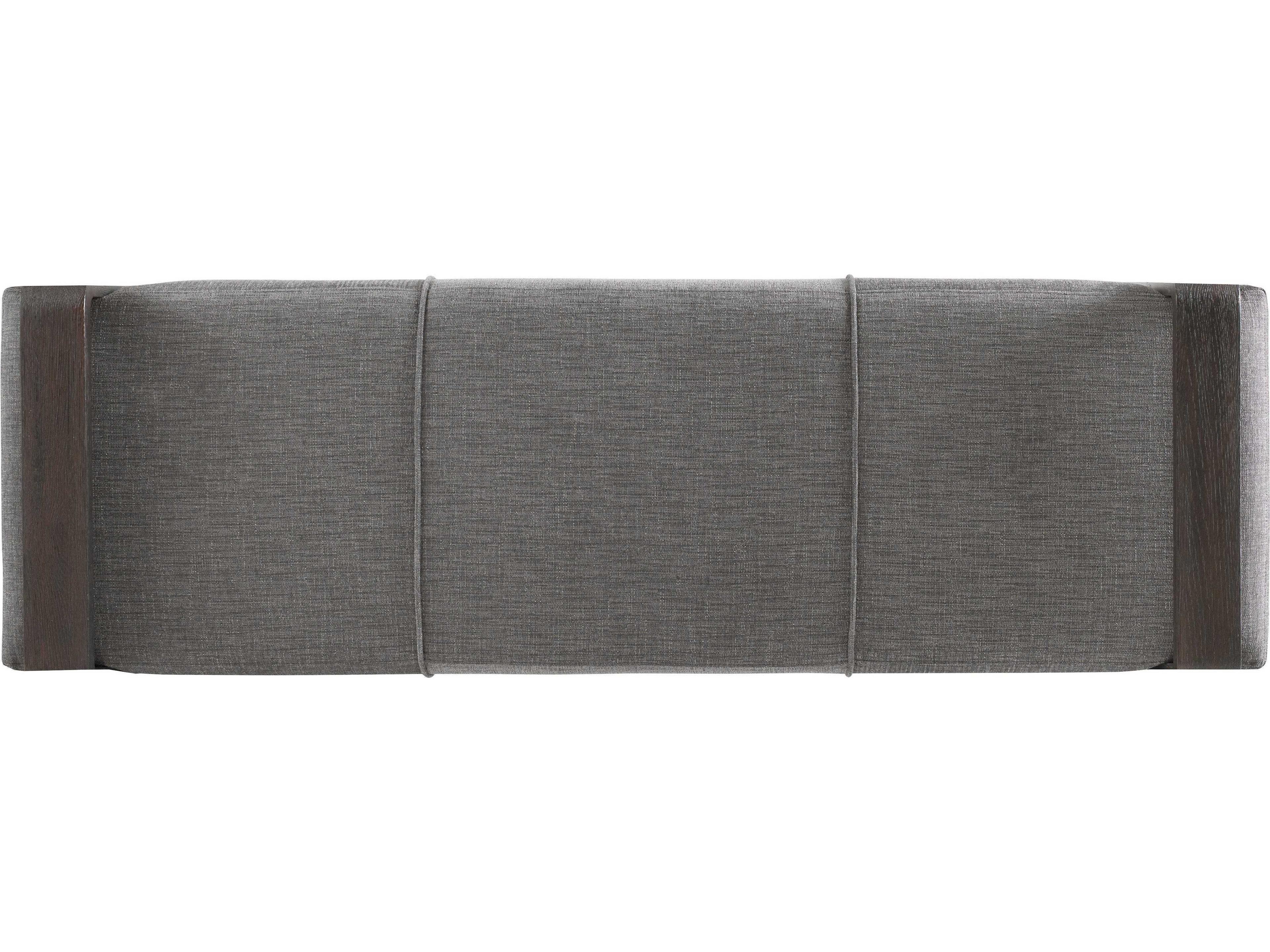 Luxecor Heritage Edward Graphite With Midnight Gray Upholstered Accent Bench
