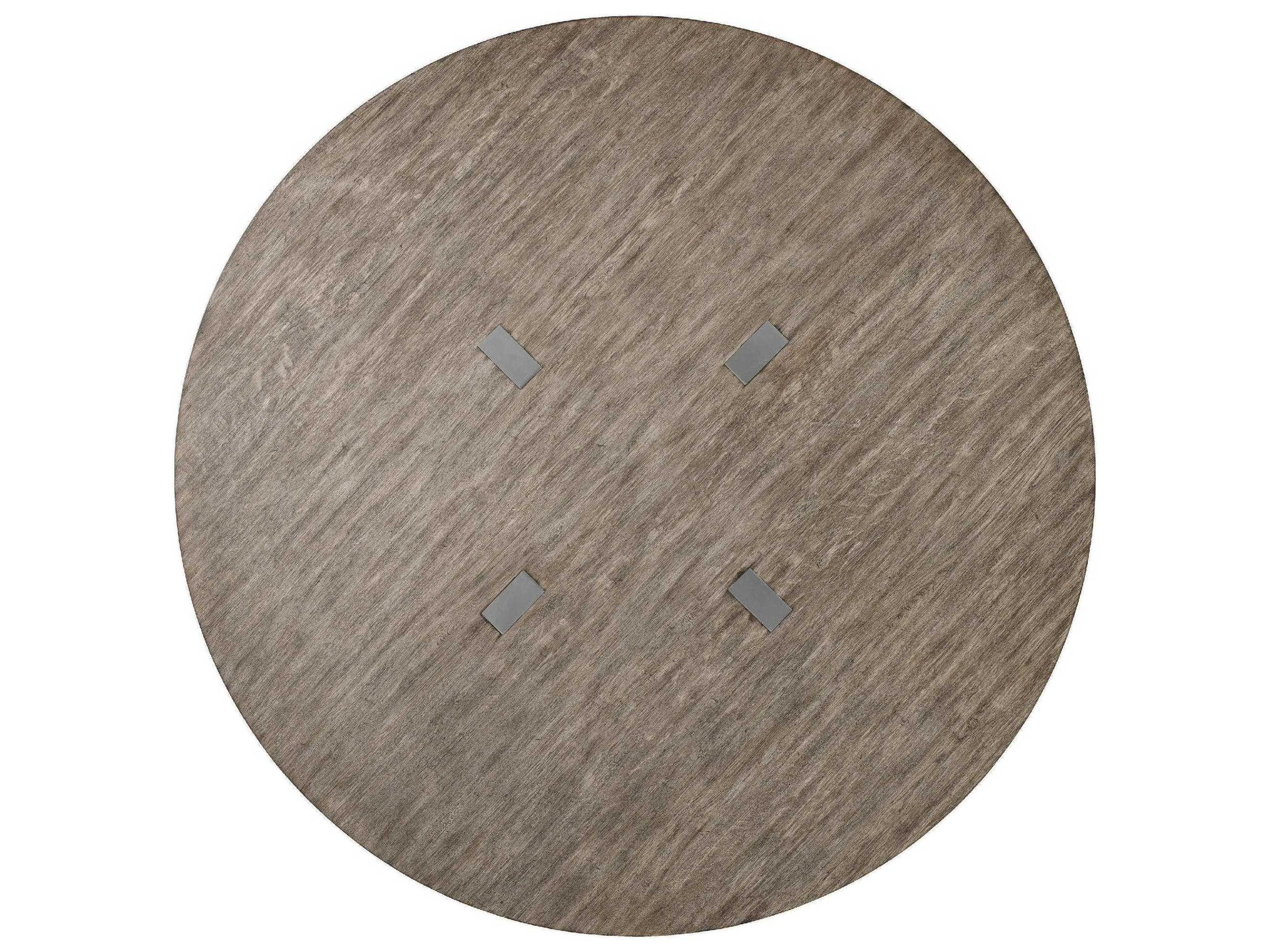 Luxecor Heritage Round Wood Greige With Black Nickel Dining Table
