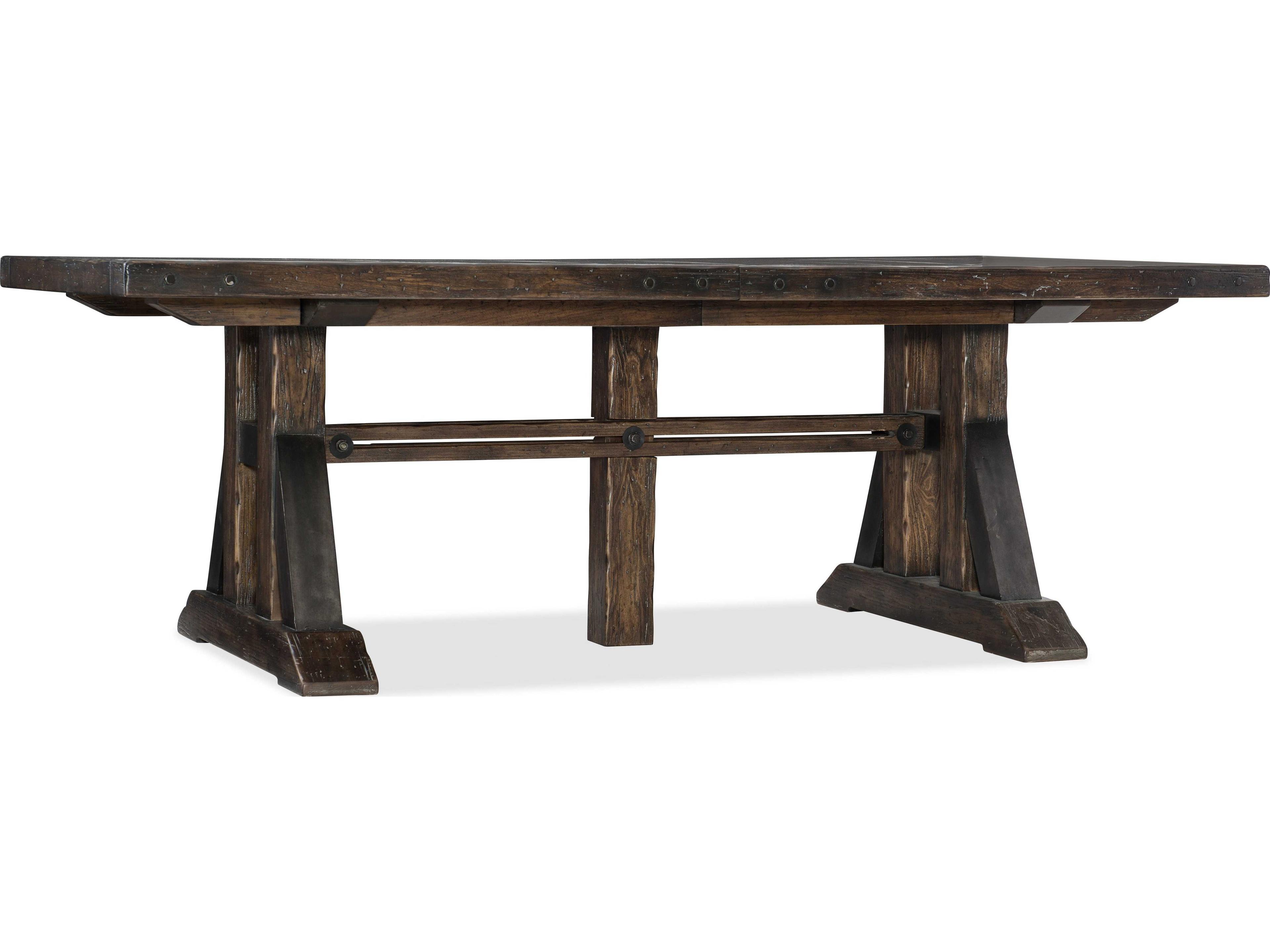 Luxecor Heritage Extendable Rectangular Dark Wood Dining Table