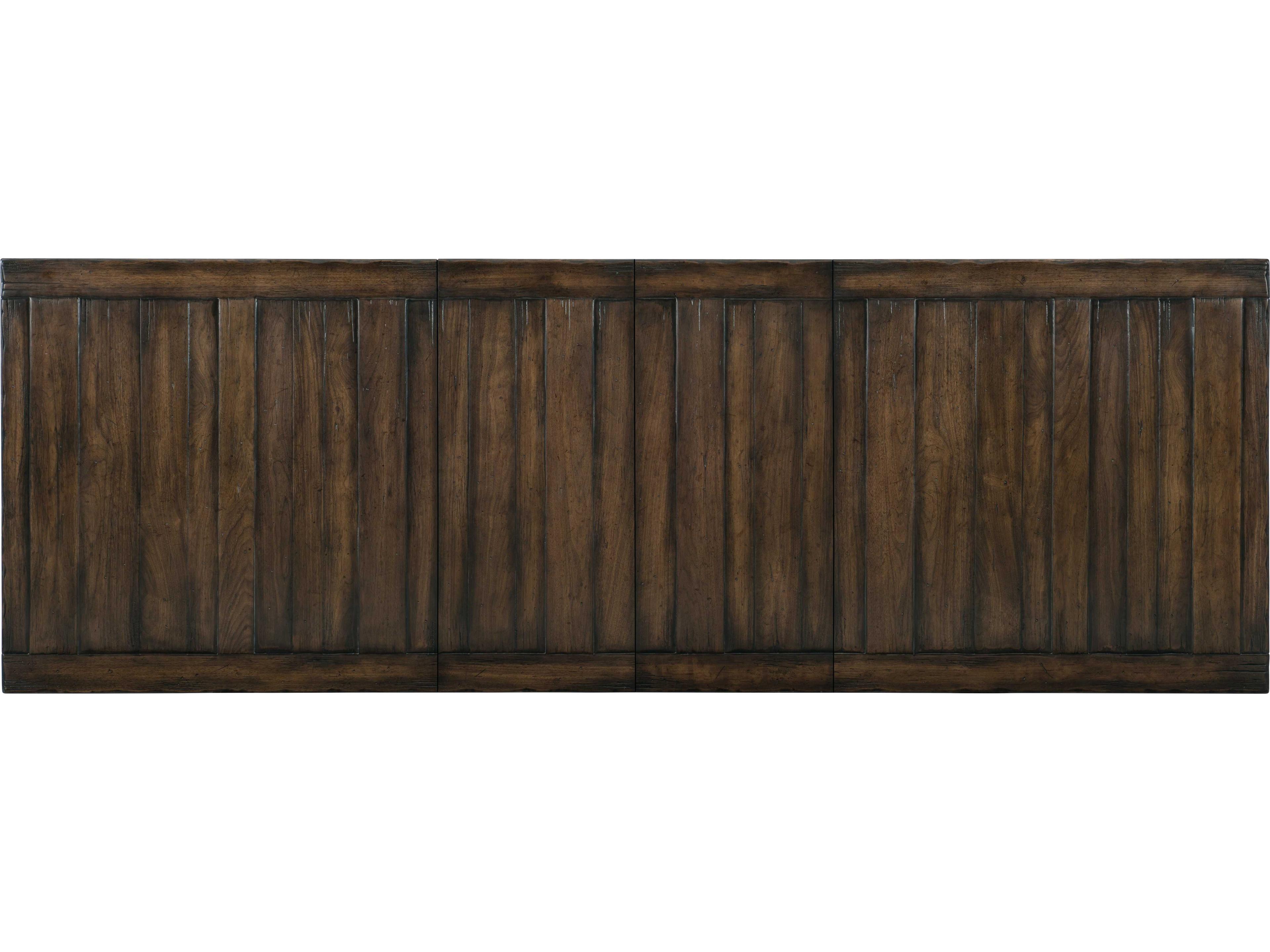 Luxecor Heritage Extendable Rectangular Dark Wood Dining Table