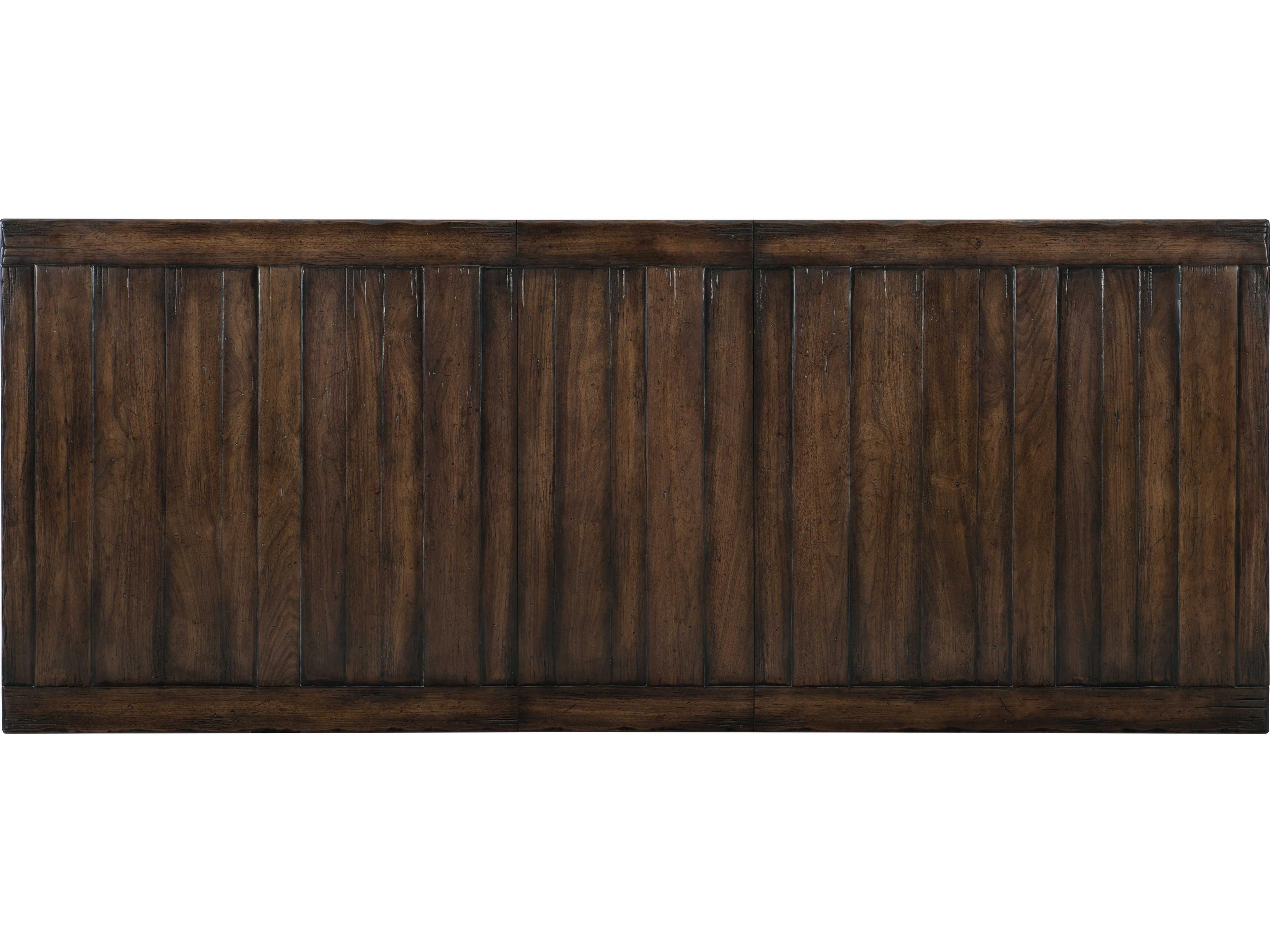 Luxecor Heritage Extendable Rectangular Dark Wood Dining Table