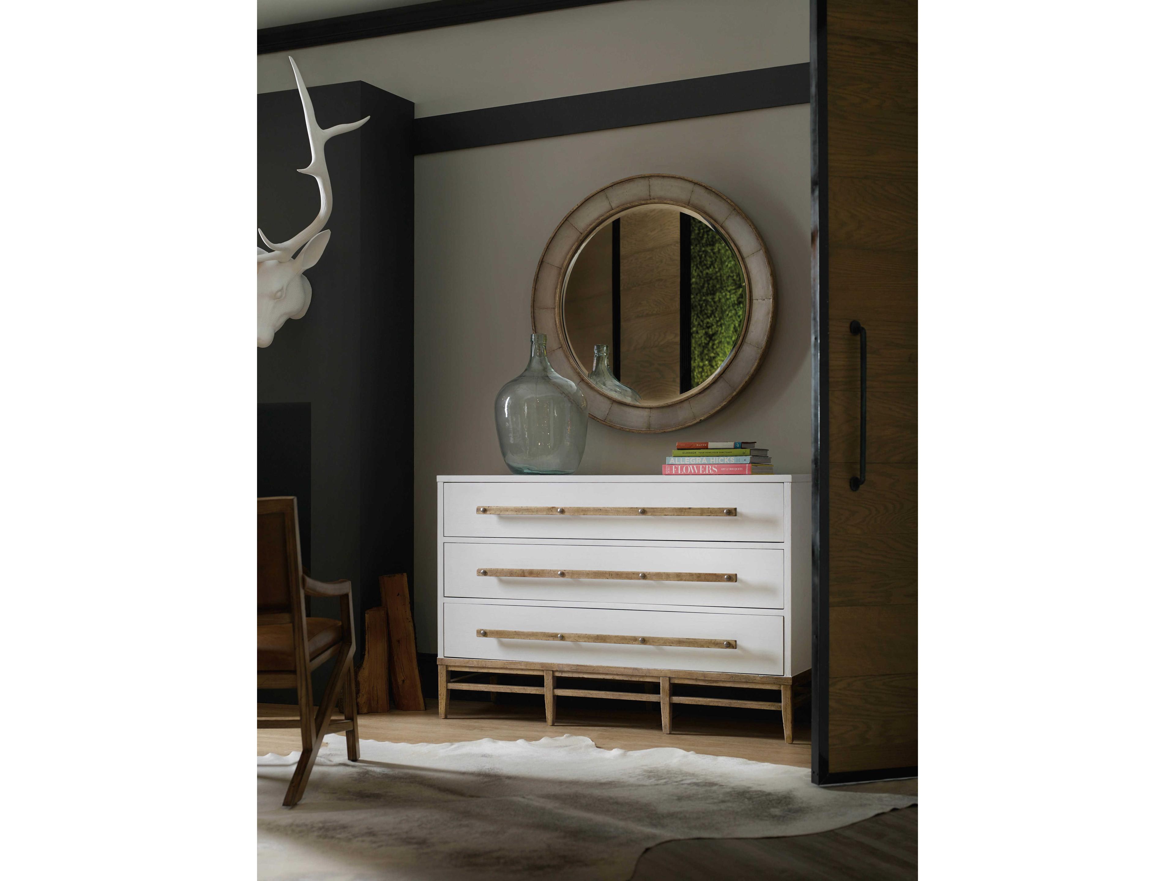 Luxecor Heritage 3-Drawers White Light Maple Beech Wood Accent Chest