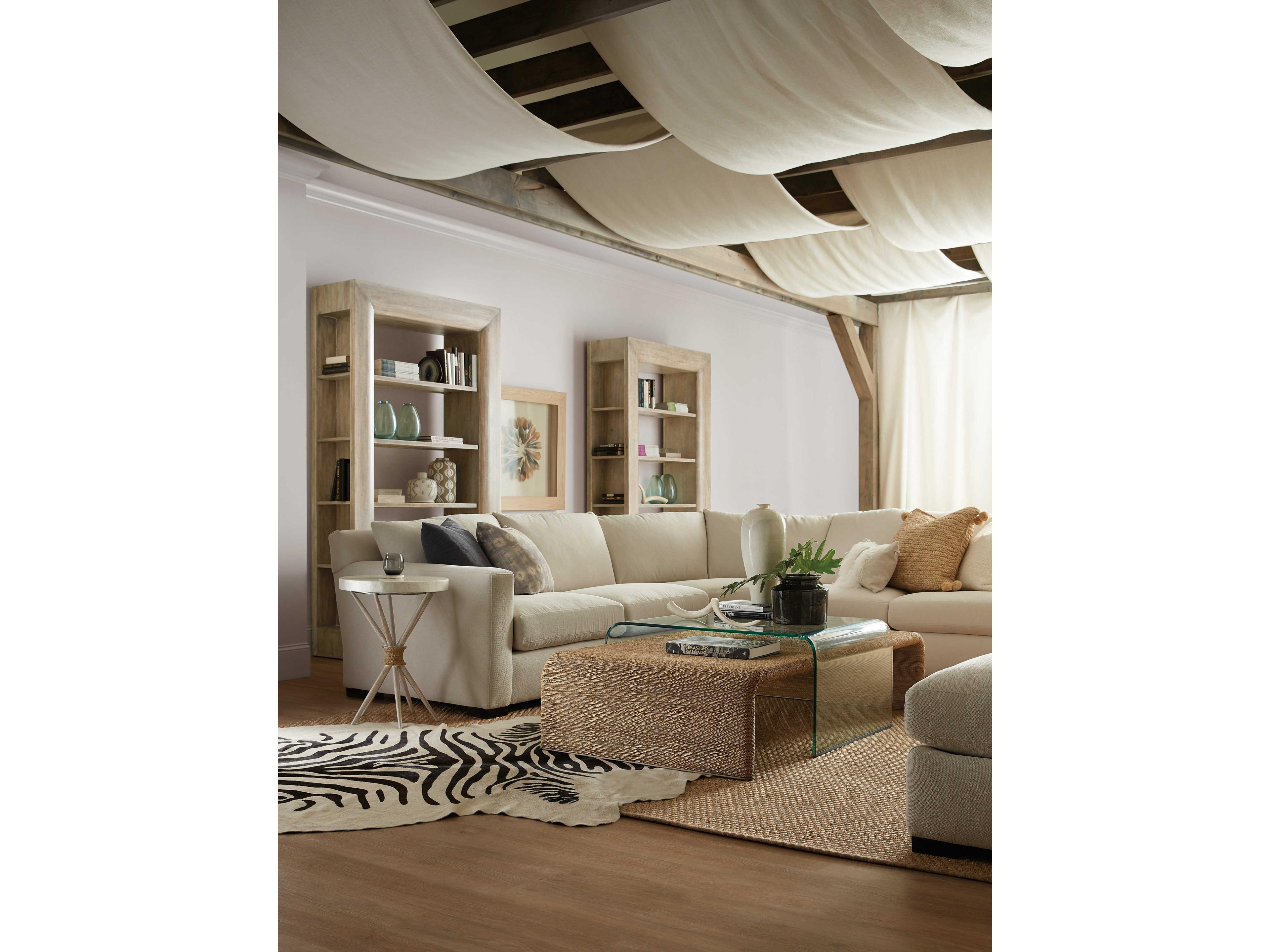 Luxecor Heritage Round Capiz Shell Buff Almond End Table