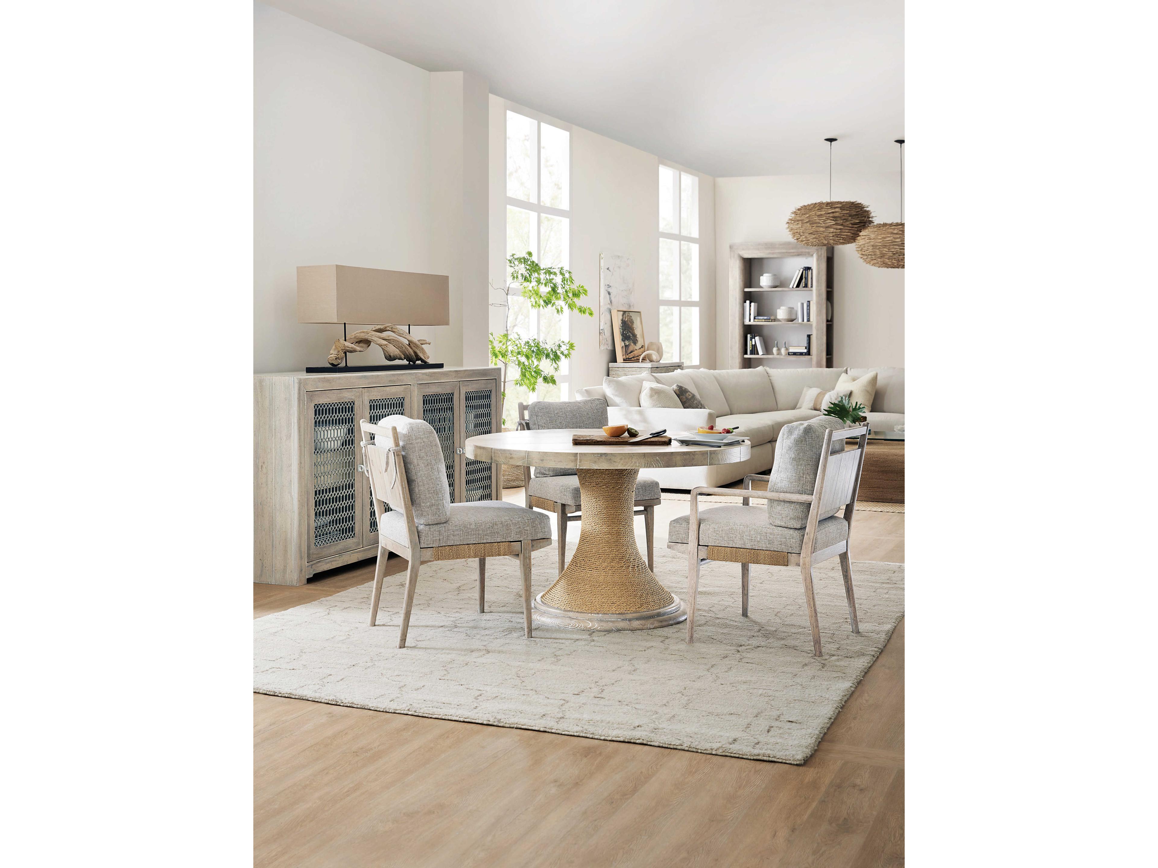 Luxecor Heritage Round Light Wood Dining Table
