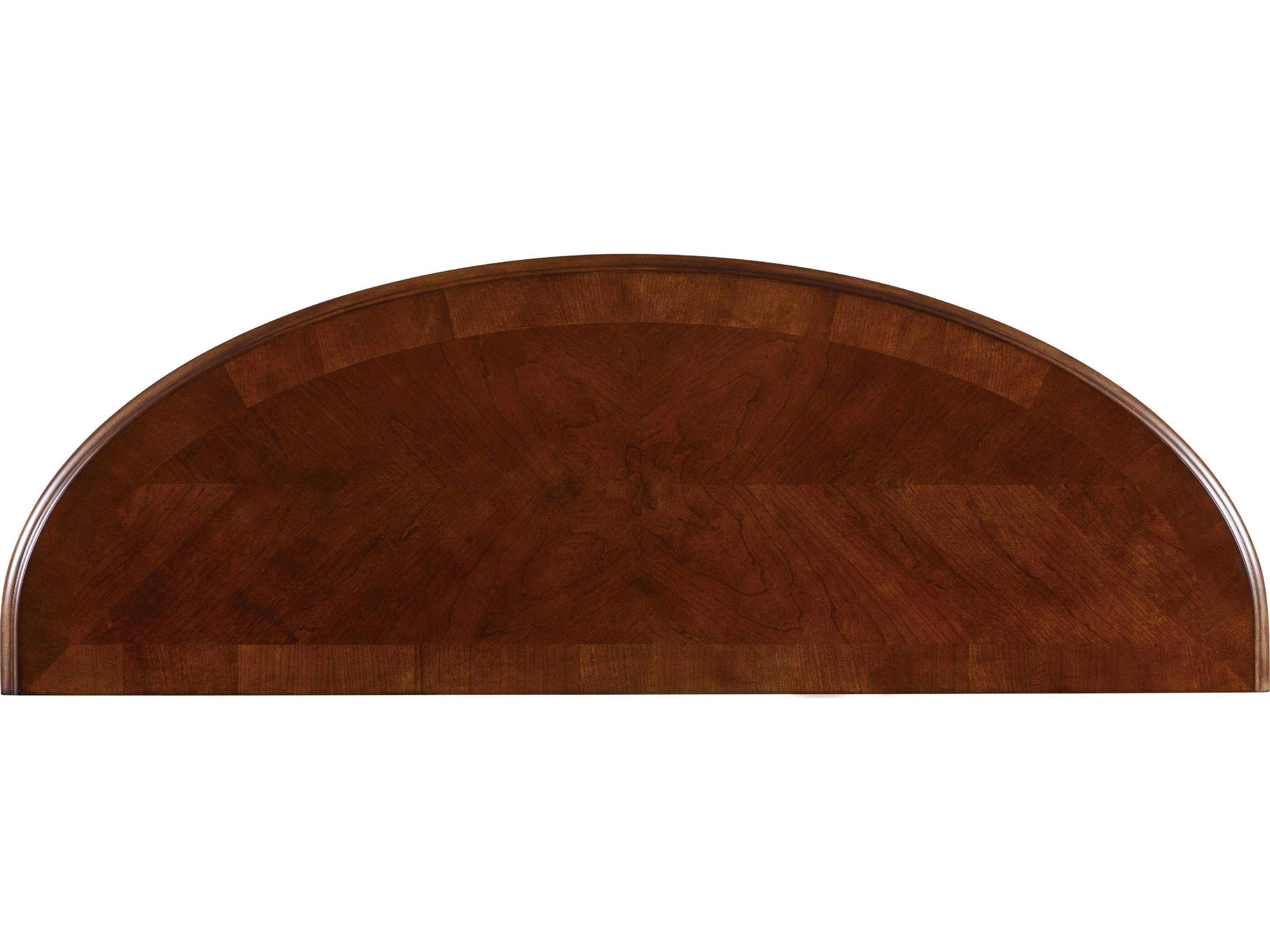 Luxecor Heritage Demilune Distressed Clear Cherry Wood Console Table