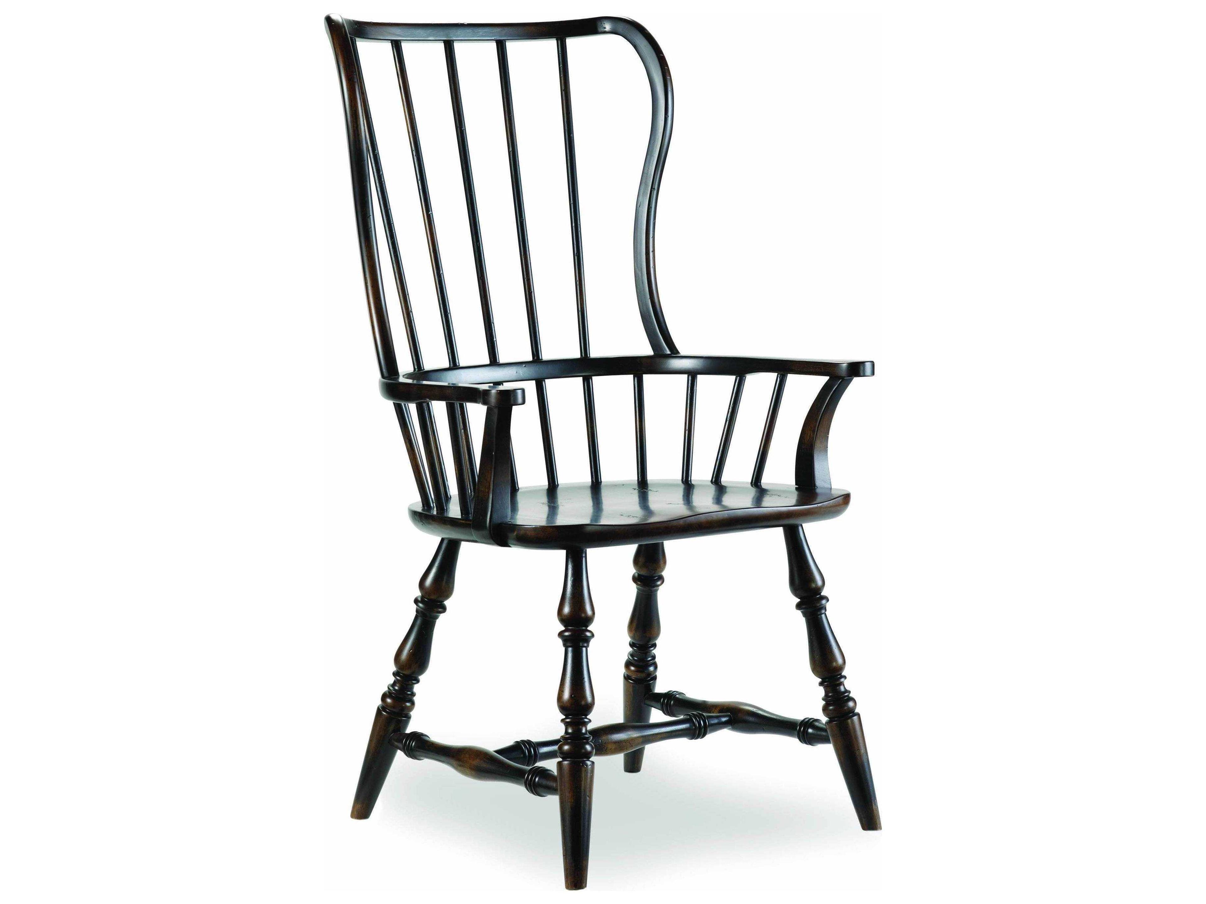 Sanctuary Hardwood Black Arm Dining Chair