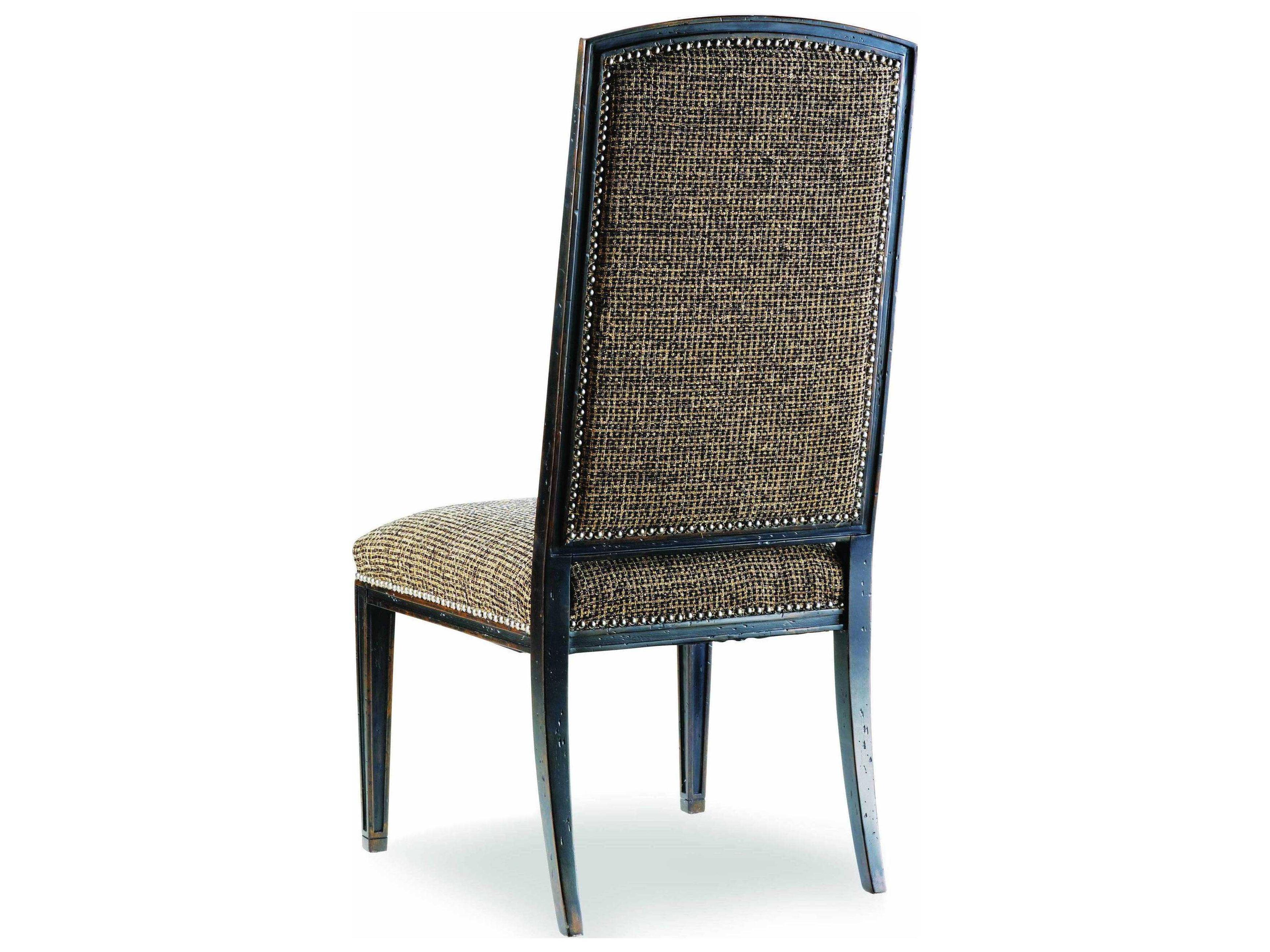 Heritage Hardwood Black Upholstered Side Dining Chair
