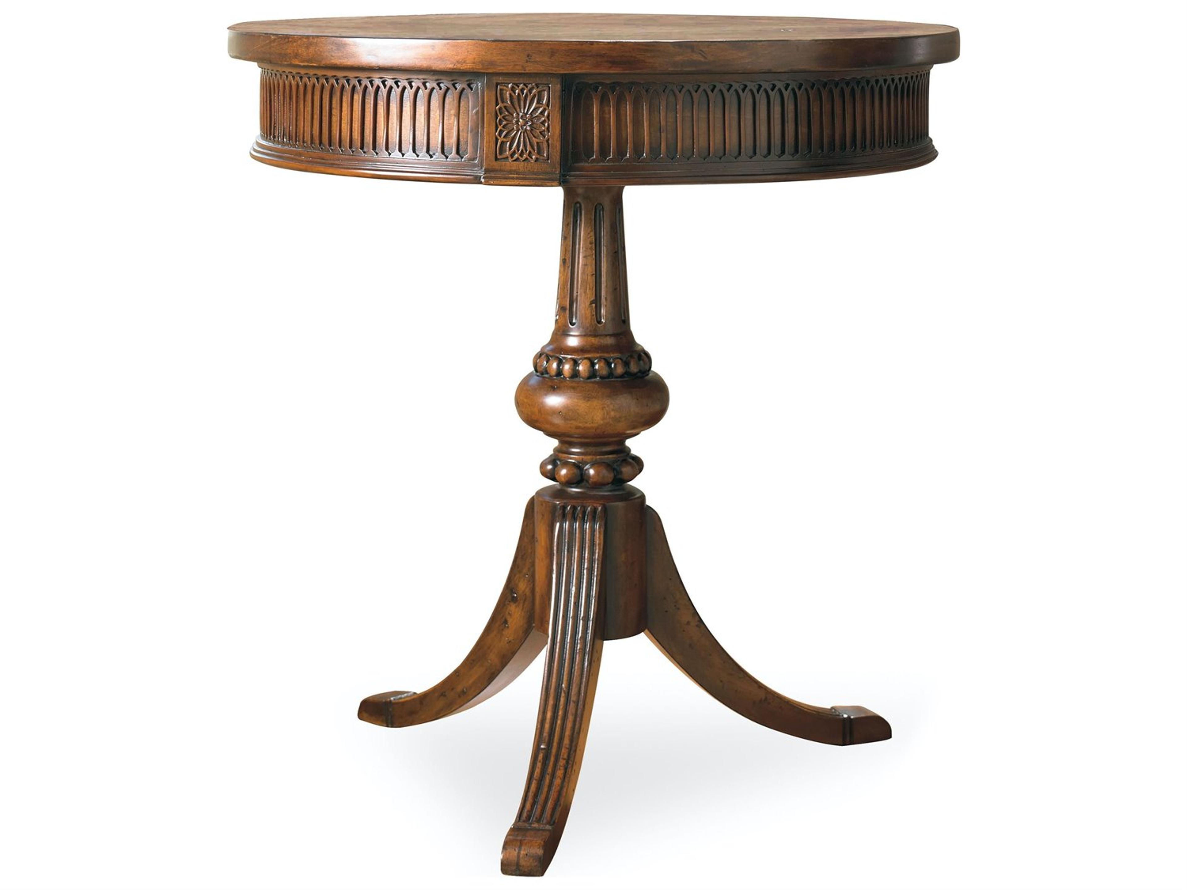 Round Wood End Table