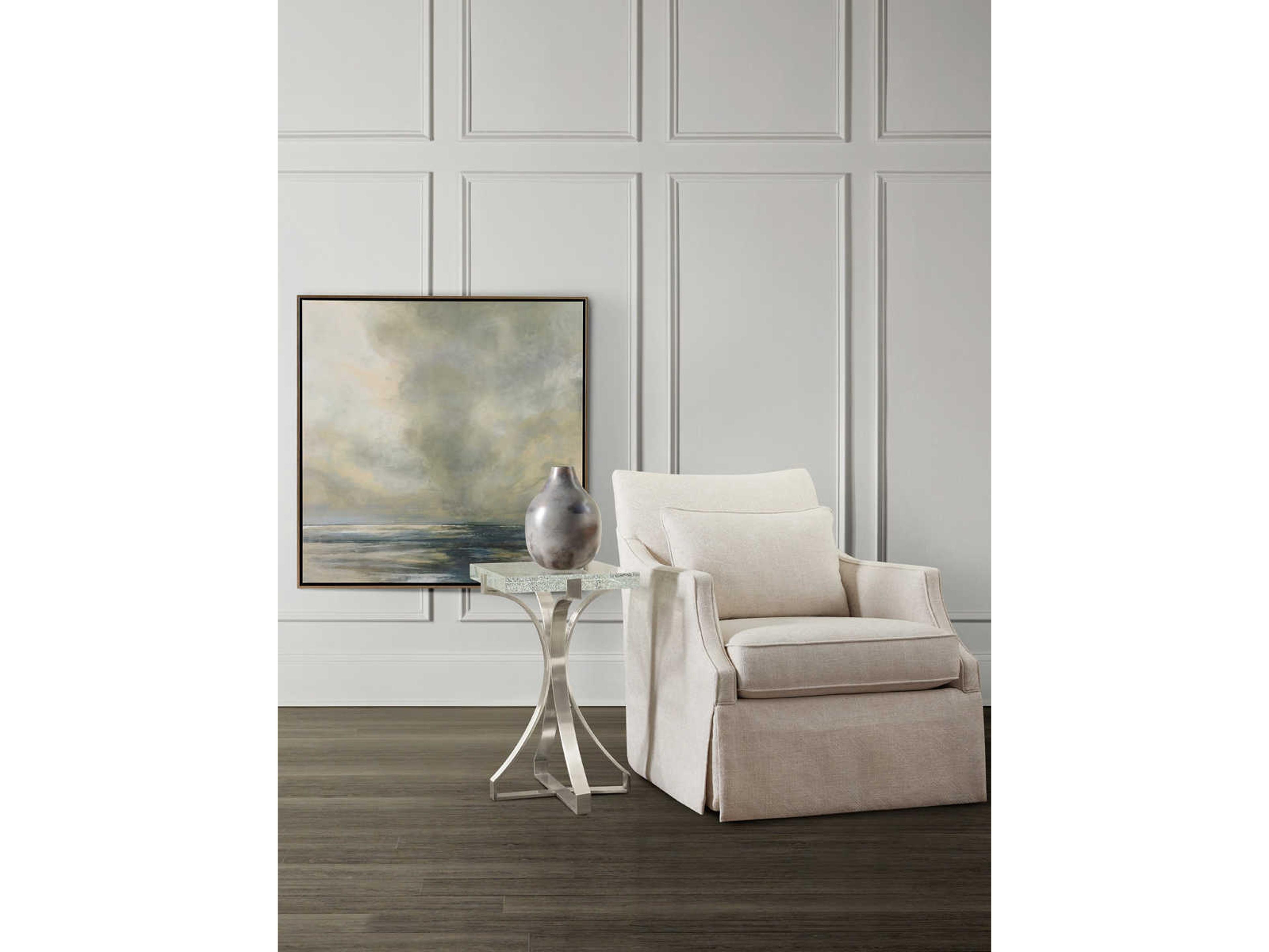 Hooker Furniture Bubble Square Clear Glass Chrome End Table