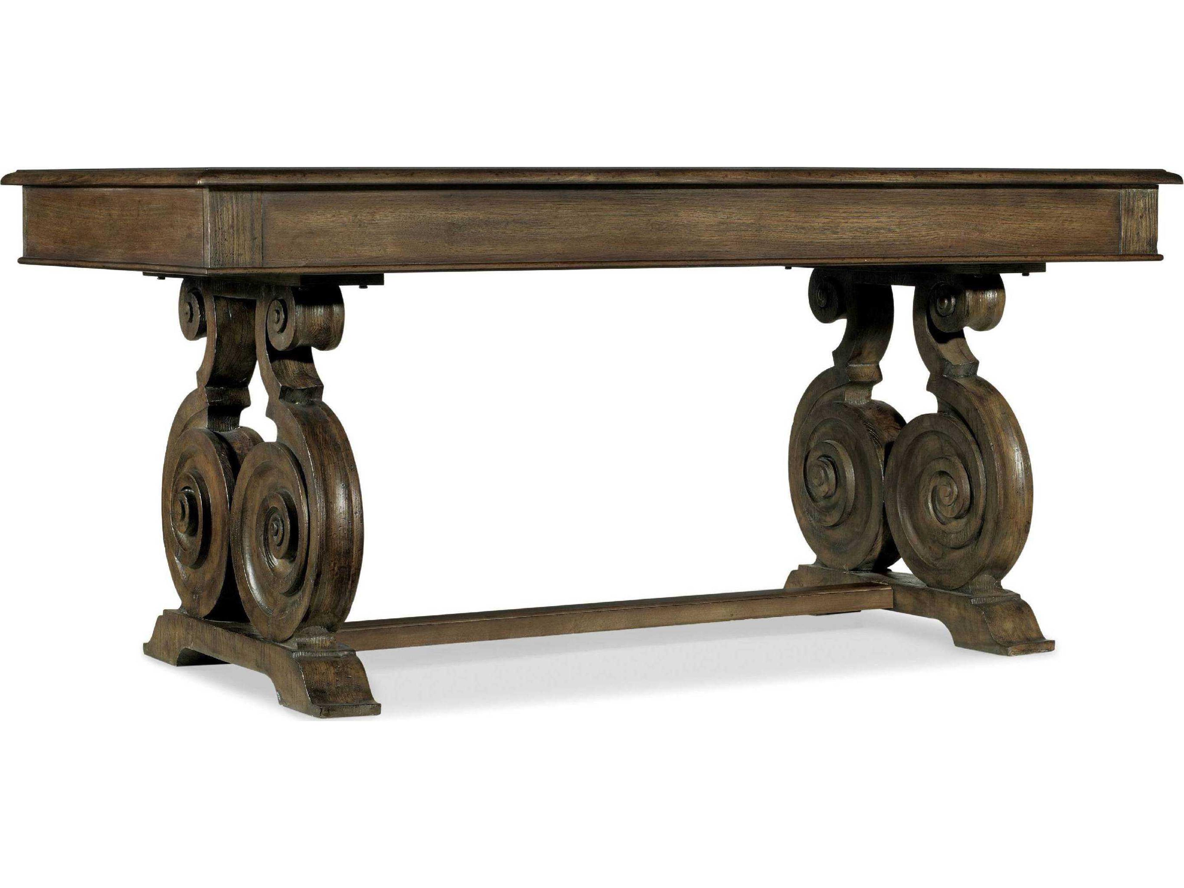 Luxecor Heritage Walnut Ed Rustic Wood Brown Ash Writing Desk