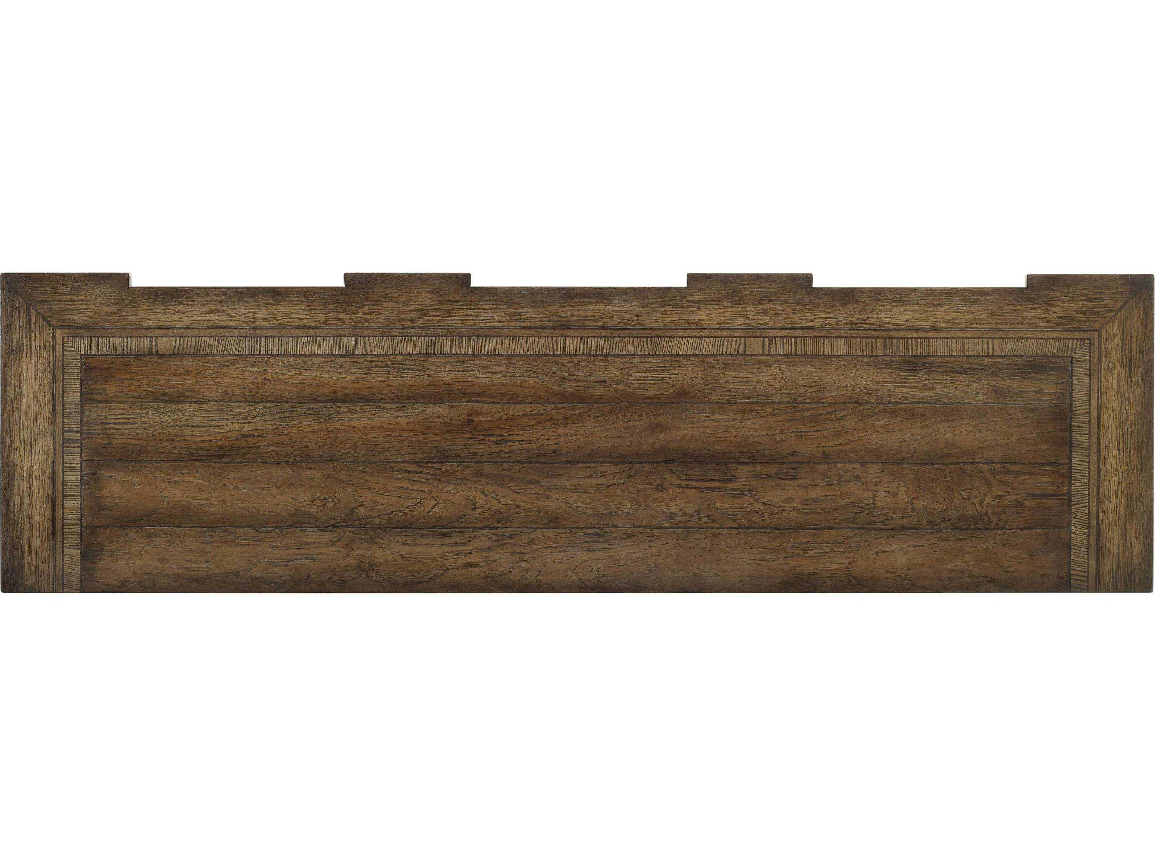 Luxecor Heritage 72" Ash Wood Walnut Colored Rustic Credenza Sideboard