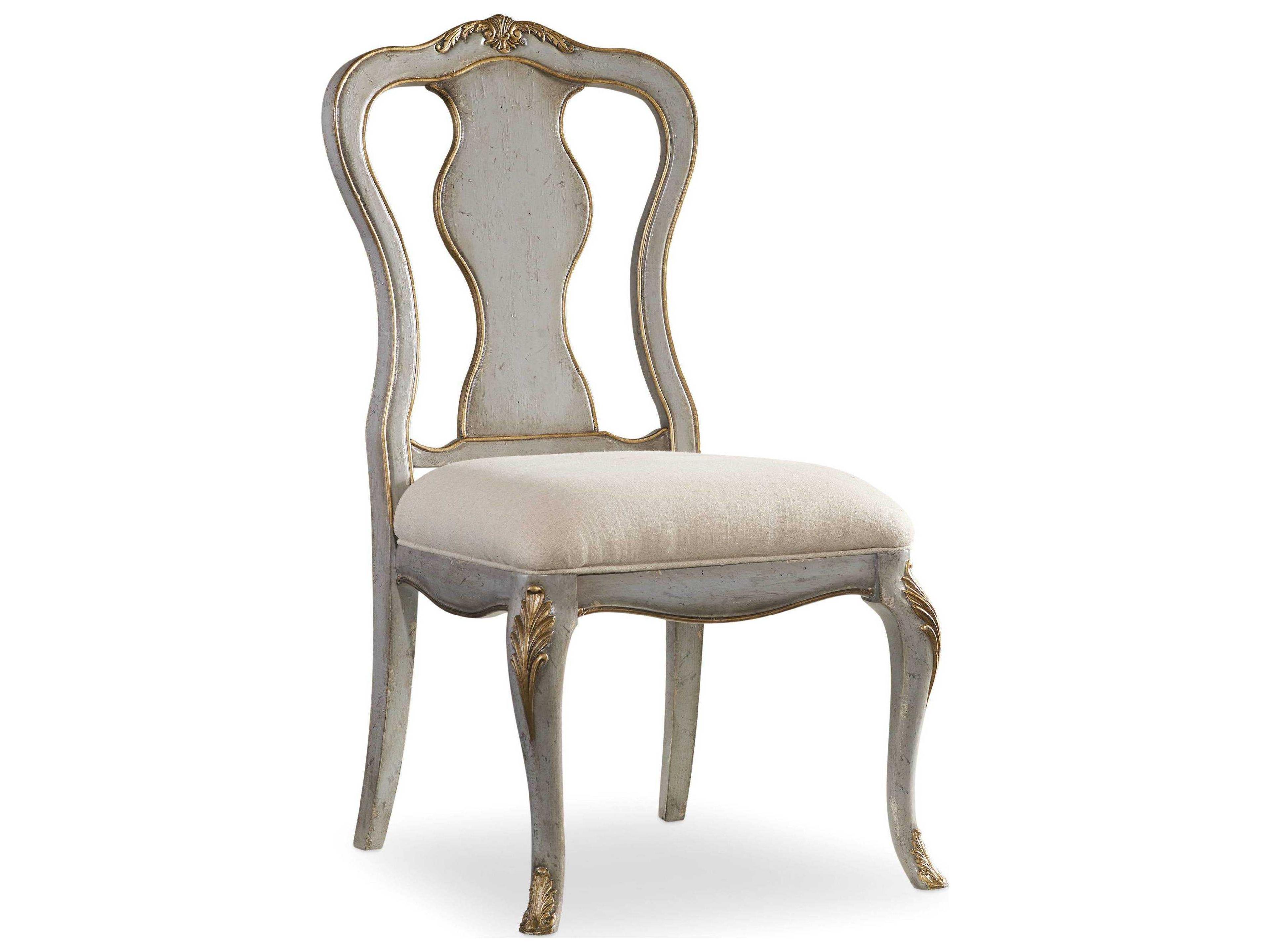 Hardwood Gray Upholstered Side Dining Chair