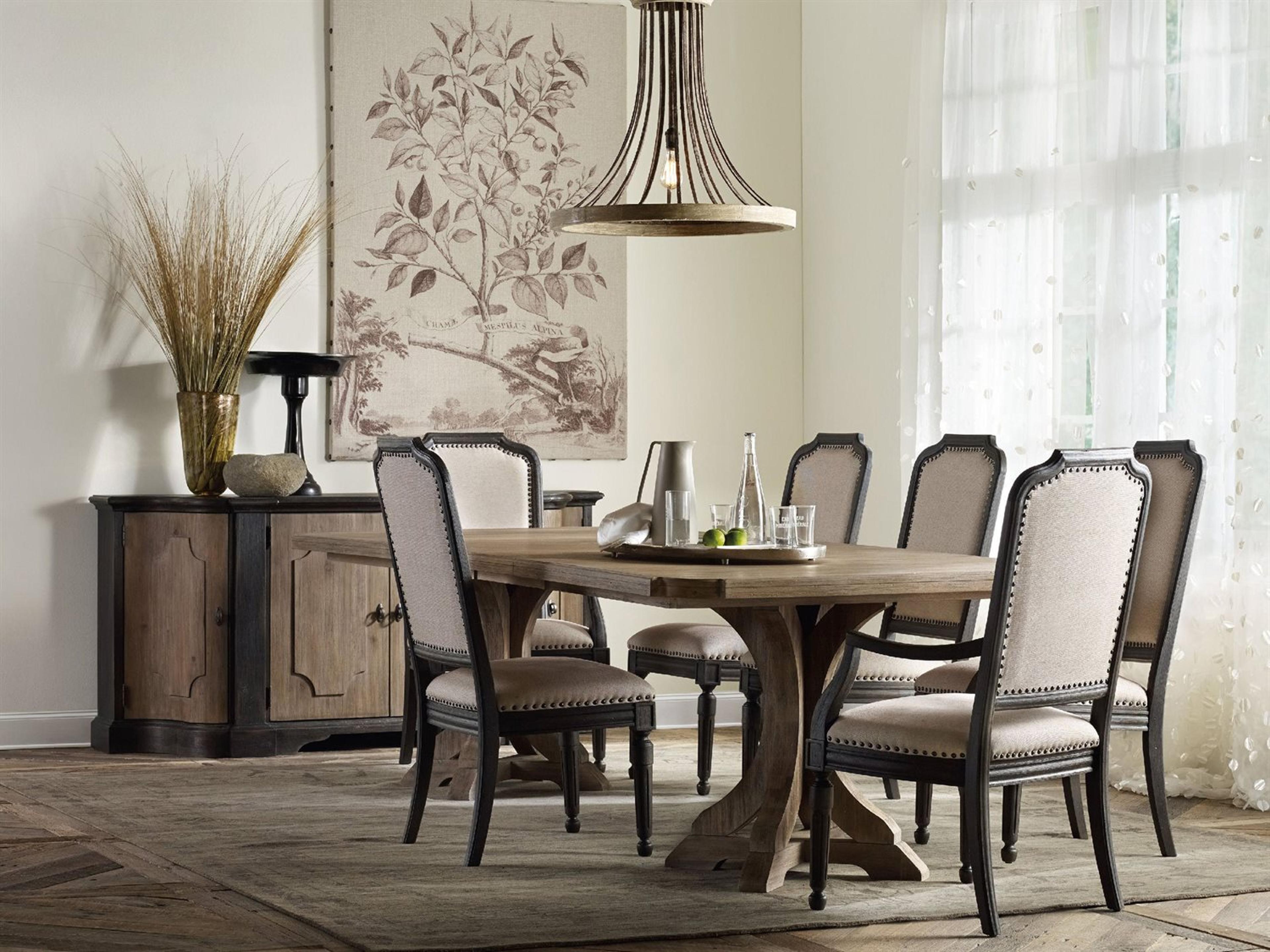 Luxecor Heritage Acacia Wood Brown Upholstered Side Dining Chair