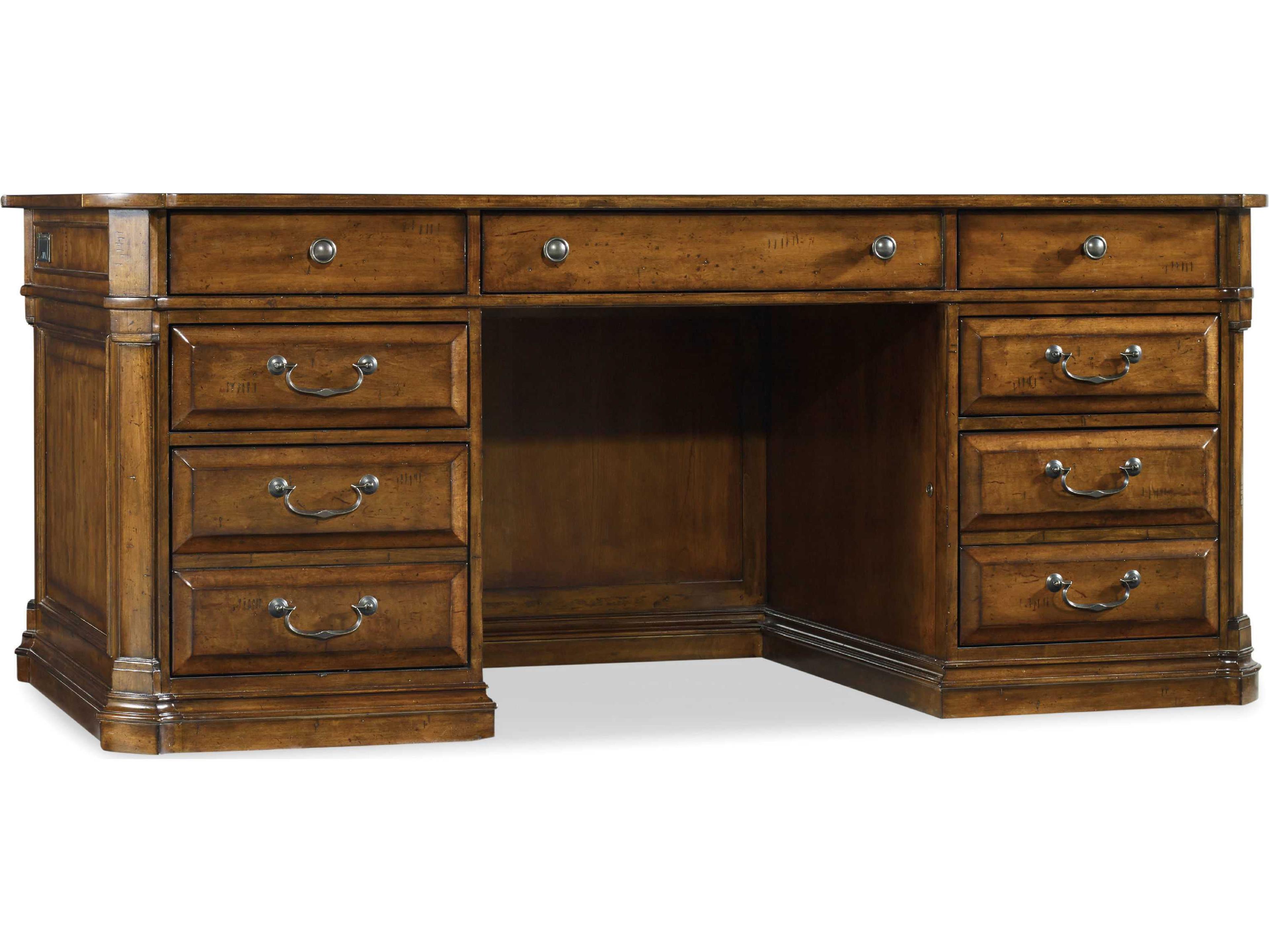 Tynecastle Wood Brown Alder Executive Desk