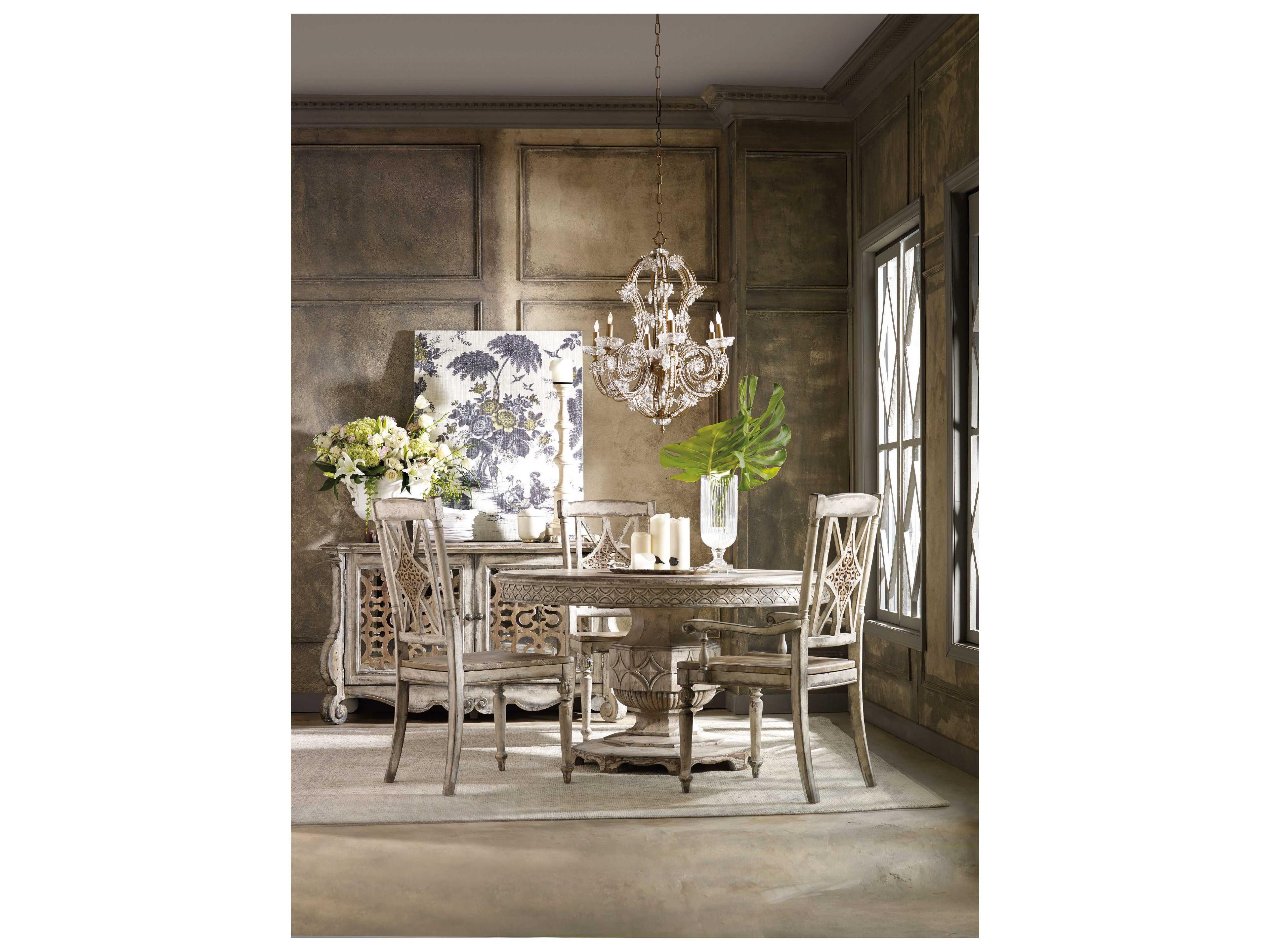 Luxecor Heritage Rubberwood White Arm Dining Chair