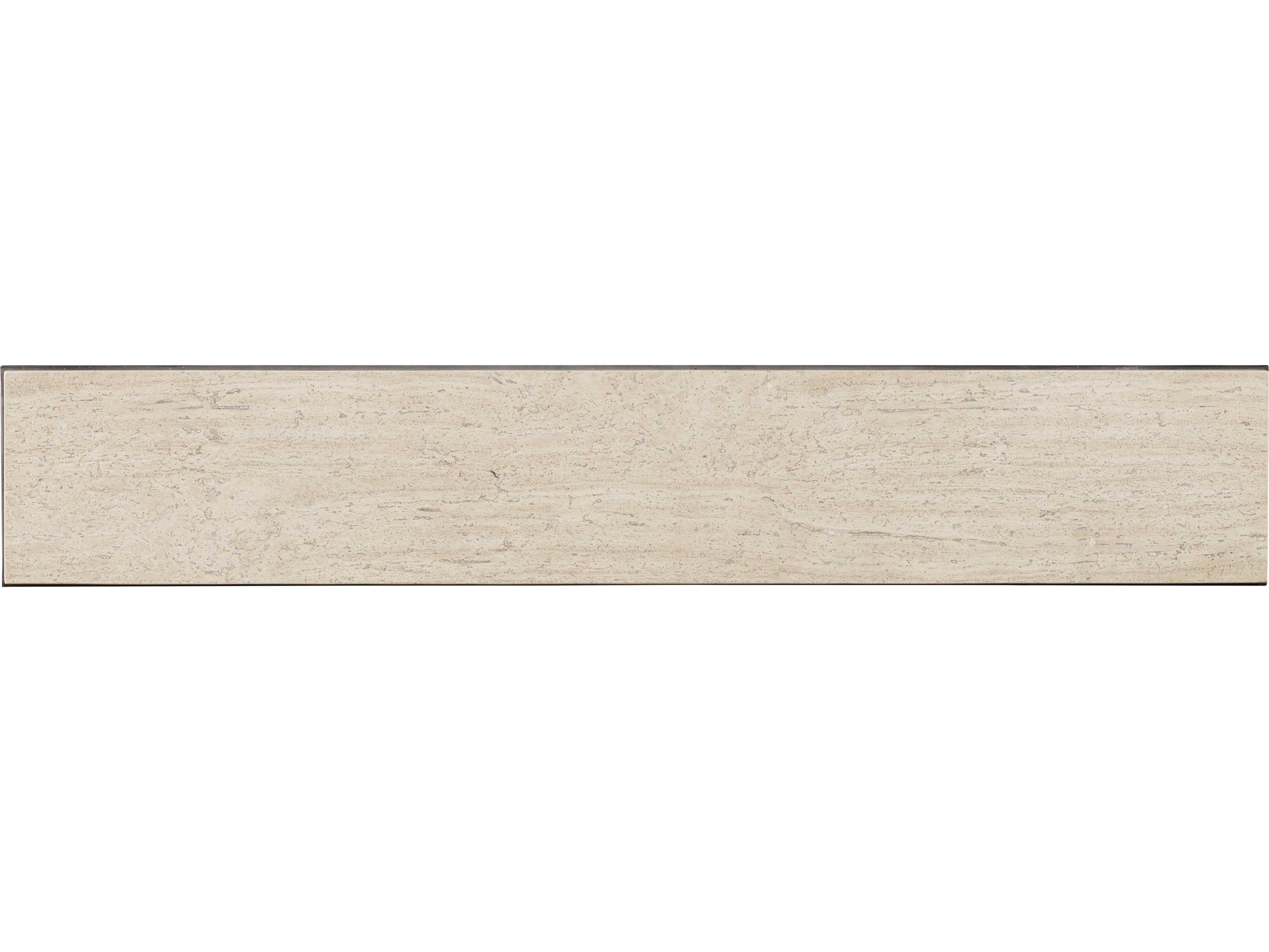 Luxecor Rectangular Travertine Marble Console Table