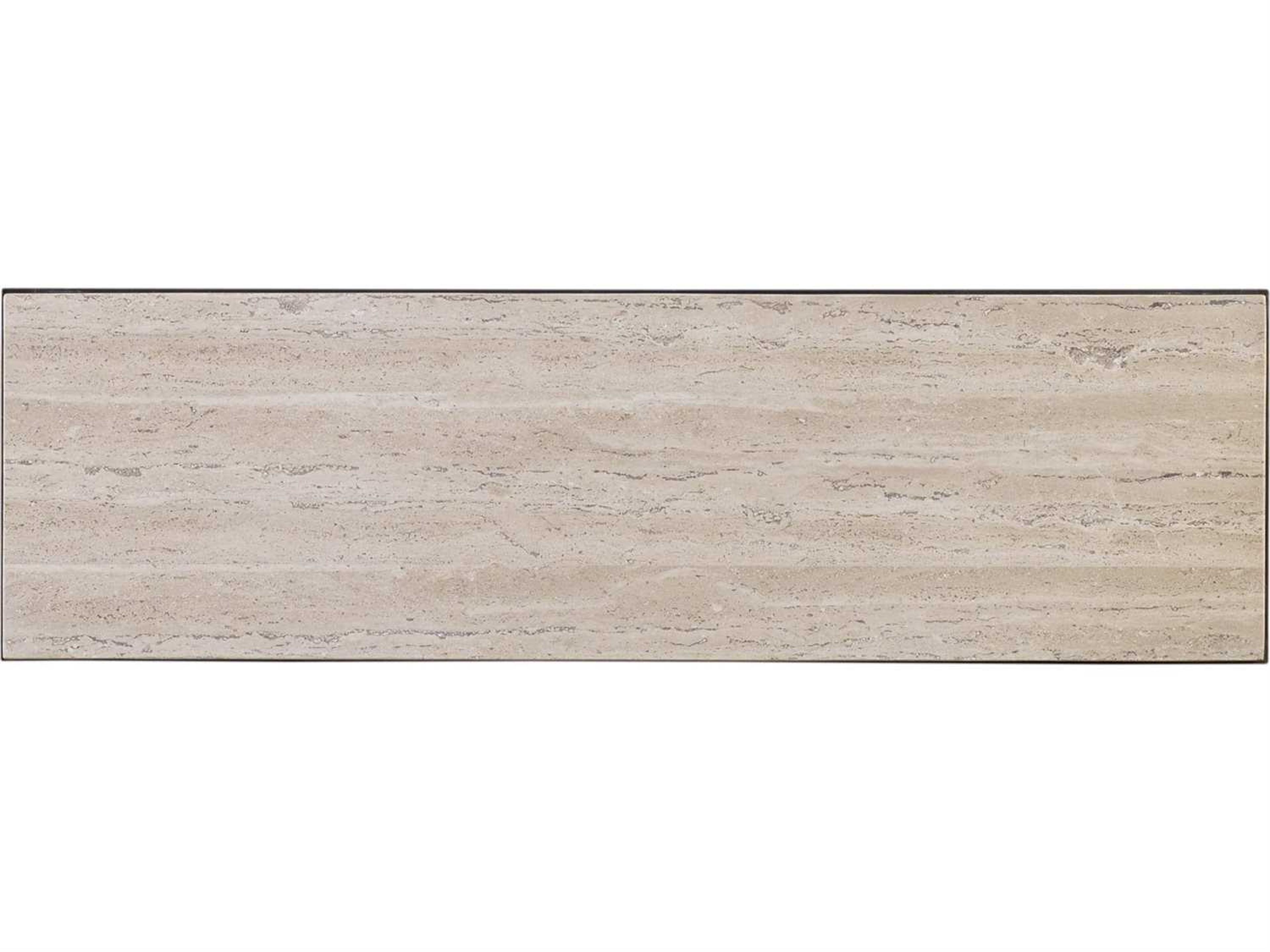 Luxecor Thin Metal Rectangular Marble Console Table