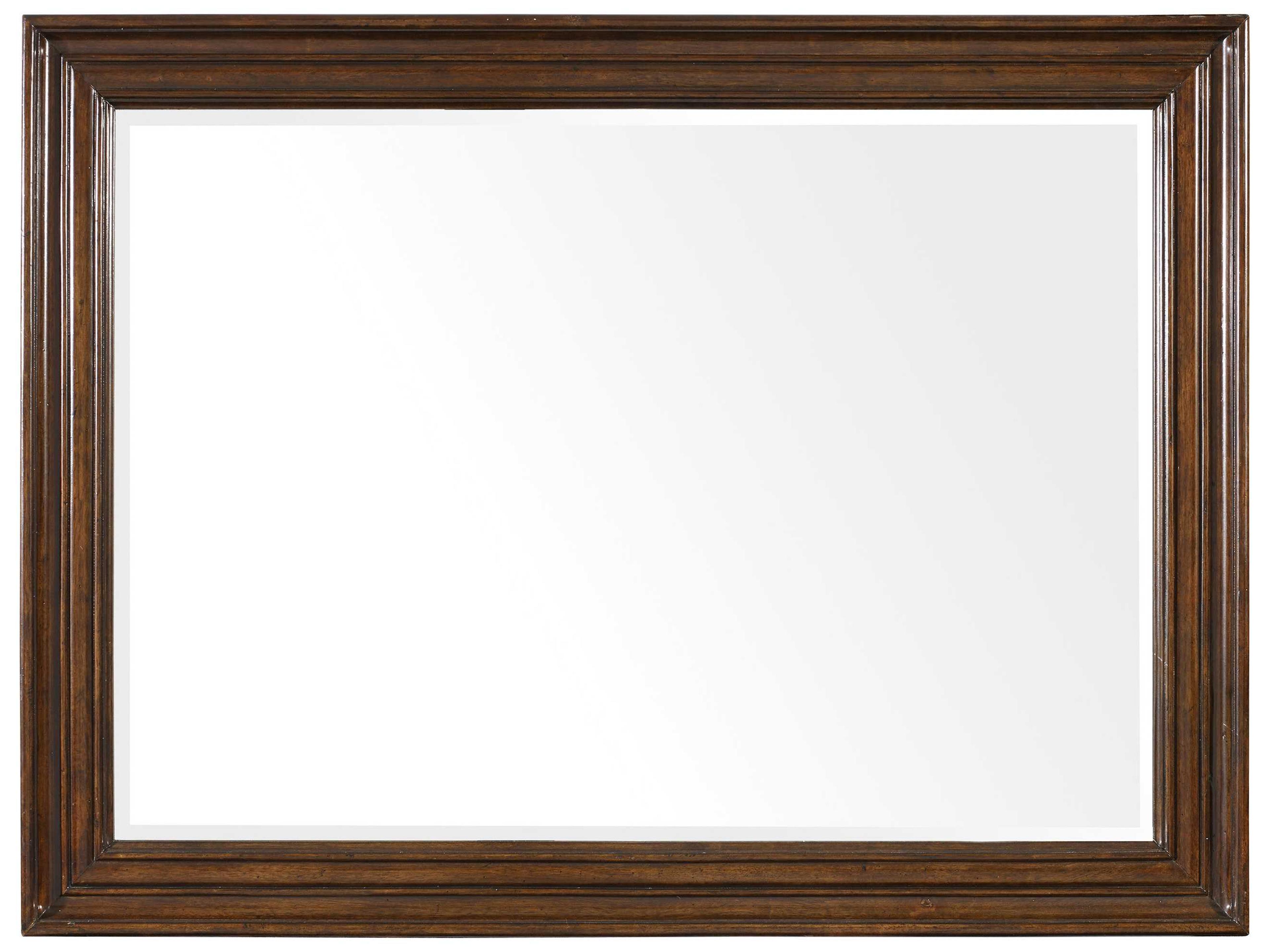 Leesburg Rich Dark Wood Wall Mirror Landscape