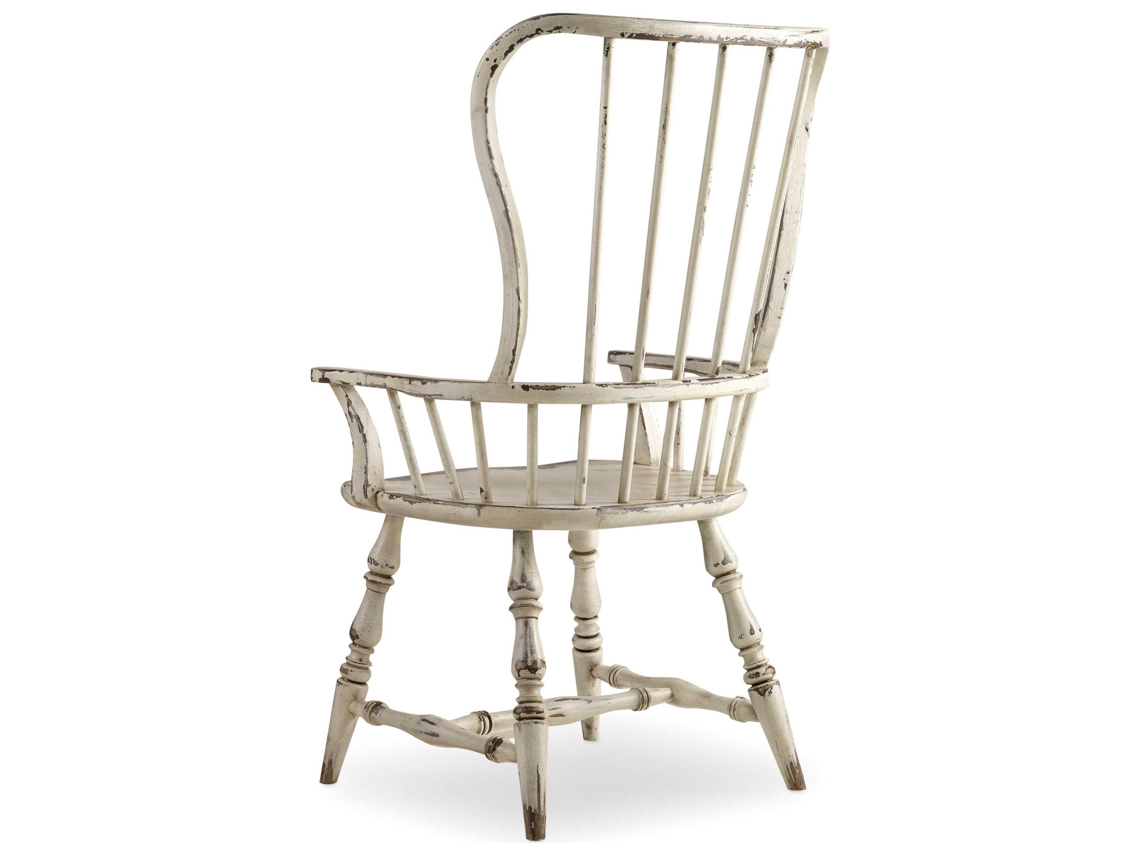 Luxecor Heritage Birch Wood White Arm Dining Chair