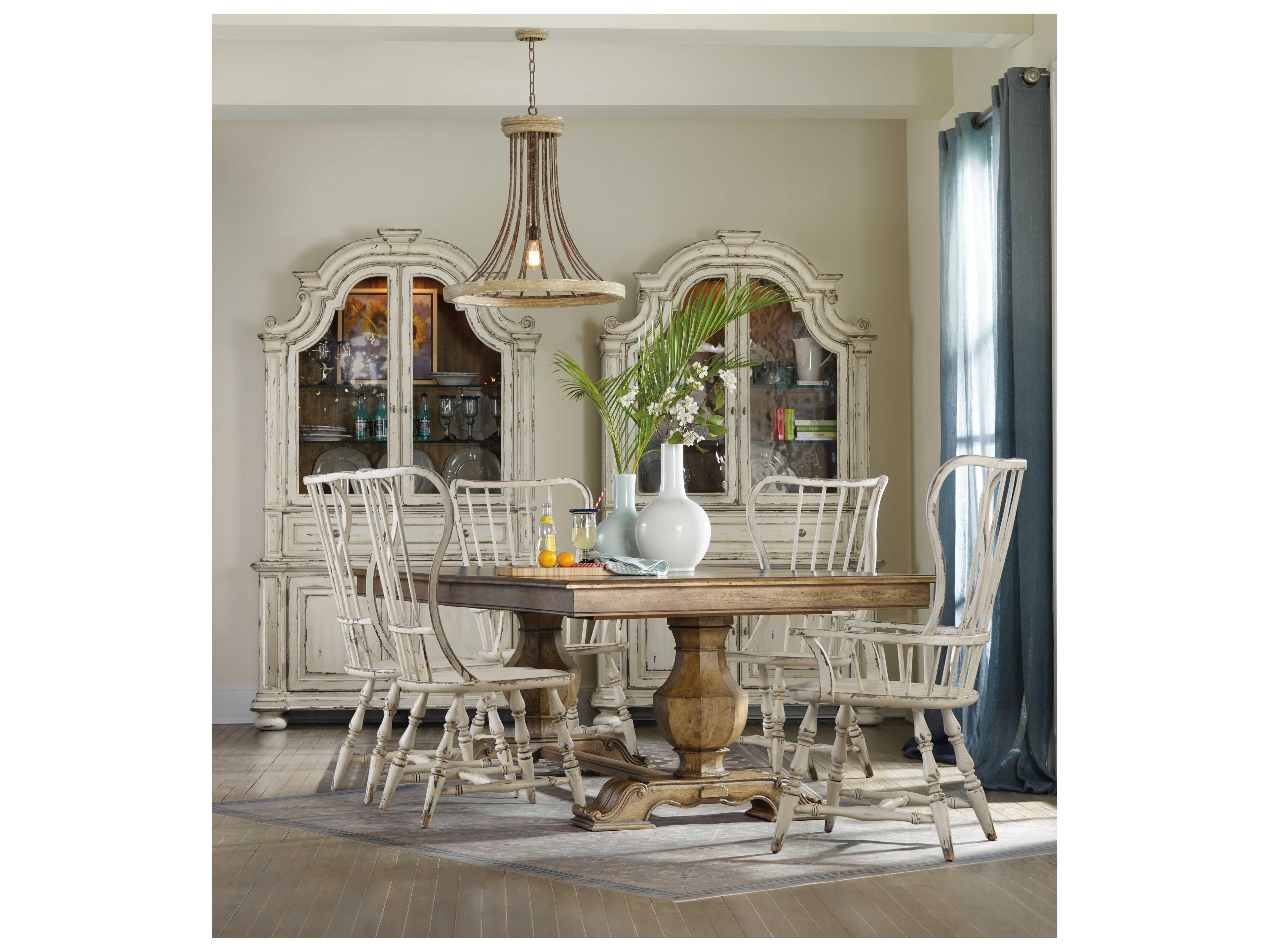 Luxecor Heritage Birch Wood White Arm Dining Chair