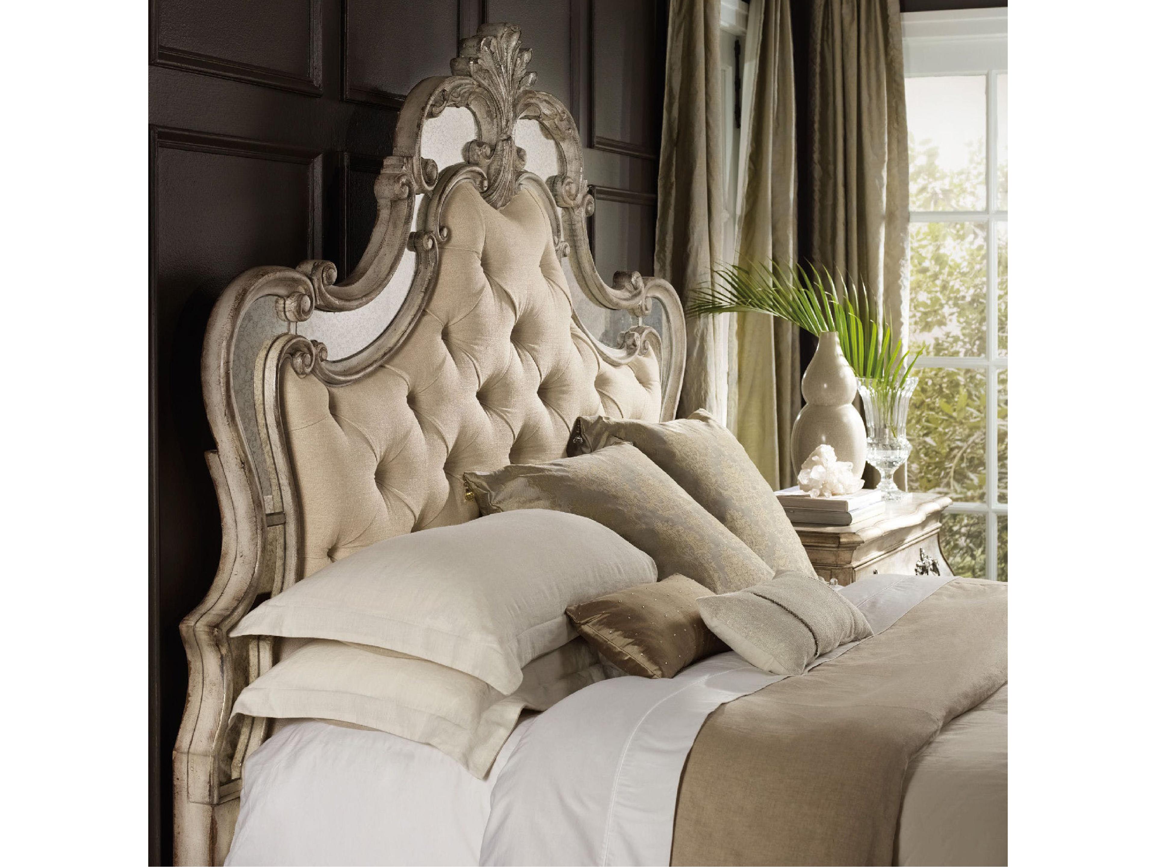 Luxecor Heritage Silver Hardwood Upholstered Queen Panel Bed