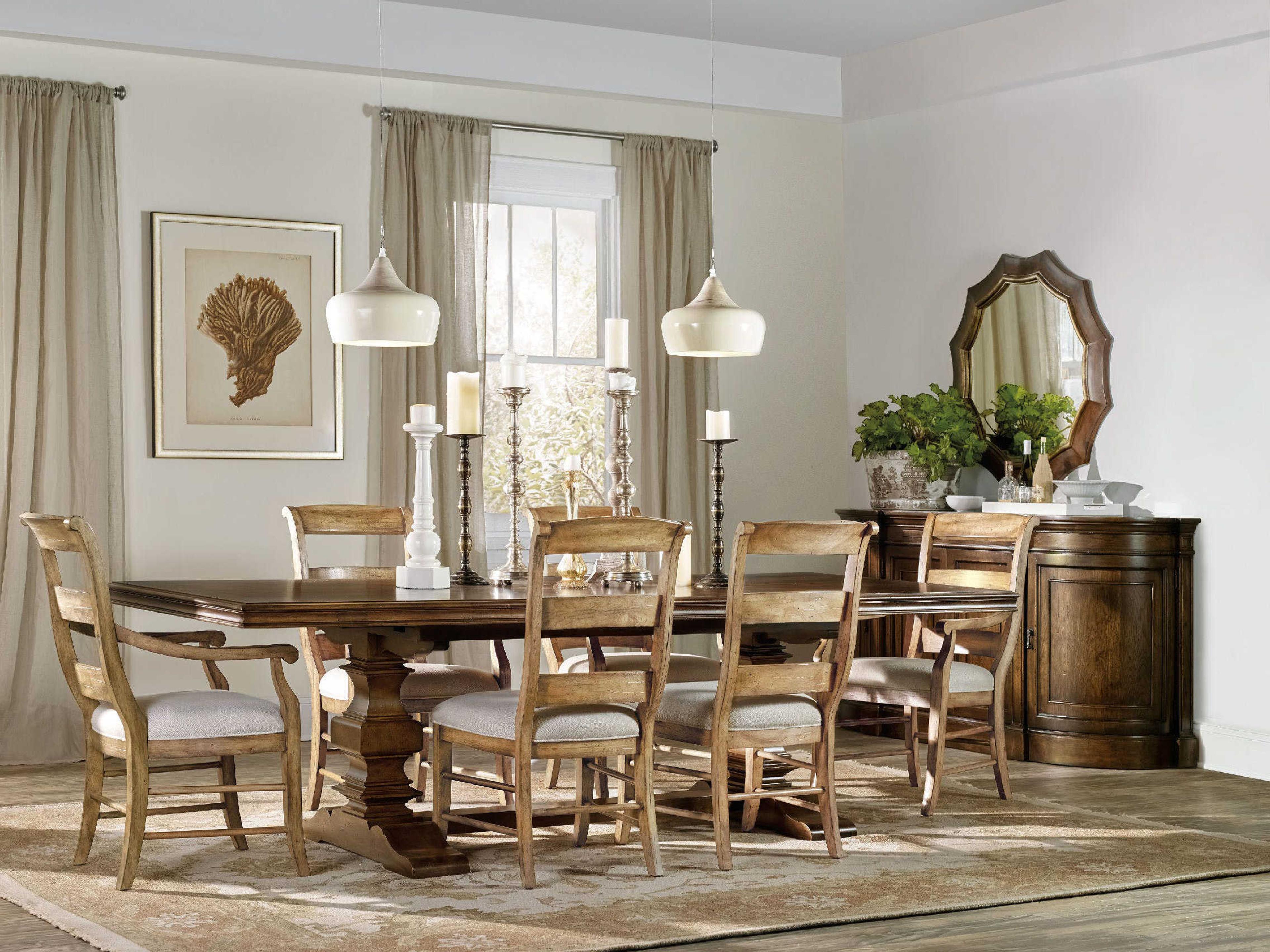 Luxecor Heritage Rectangular Dark Wood Dining Table