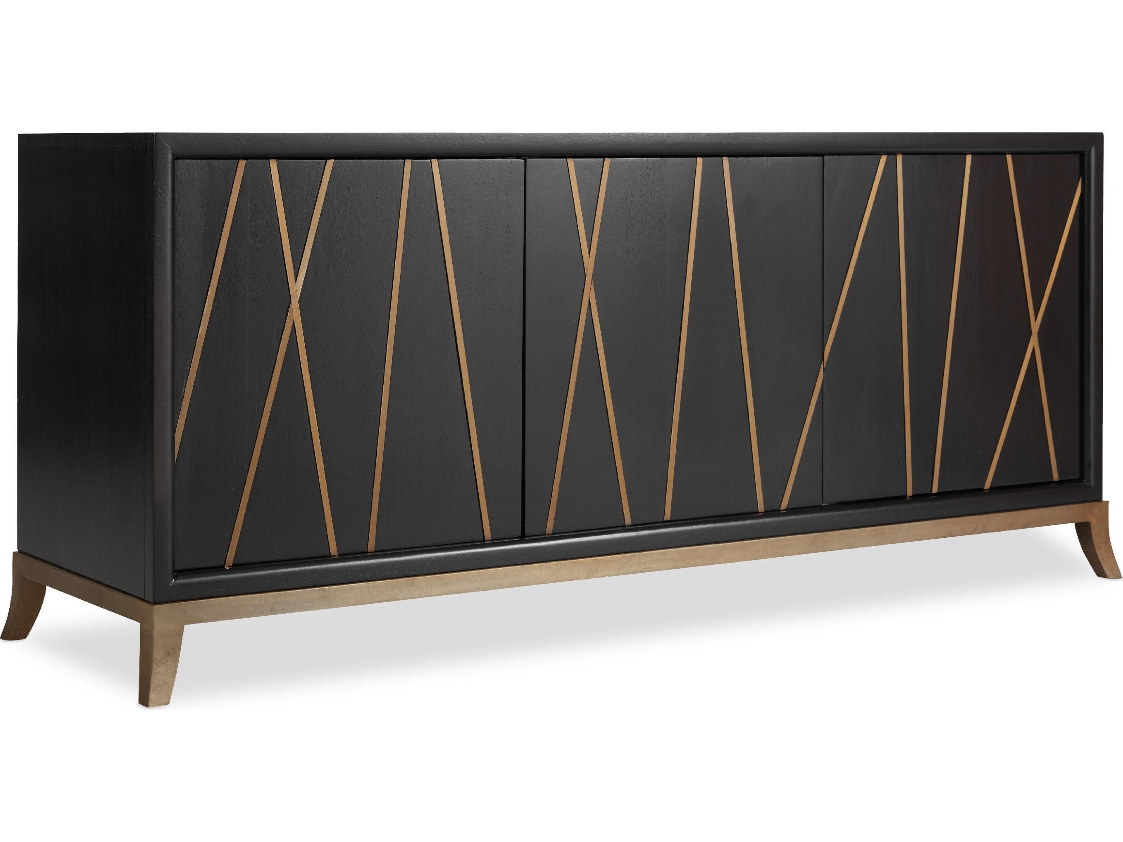 65" Mango Wood Black Media Console