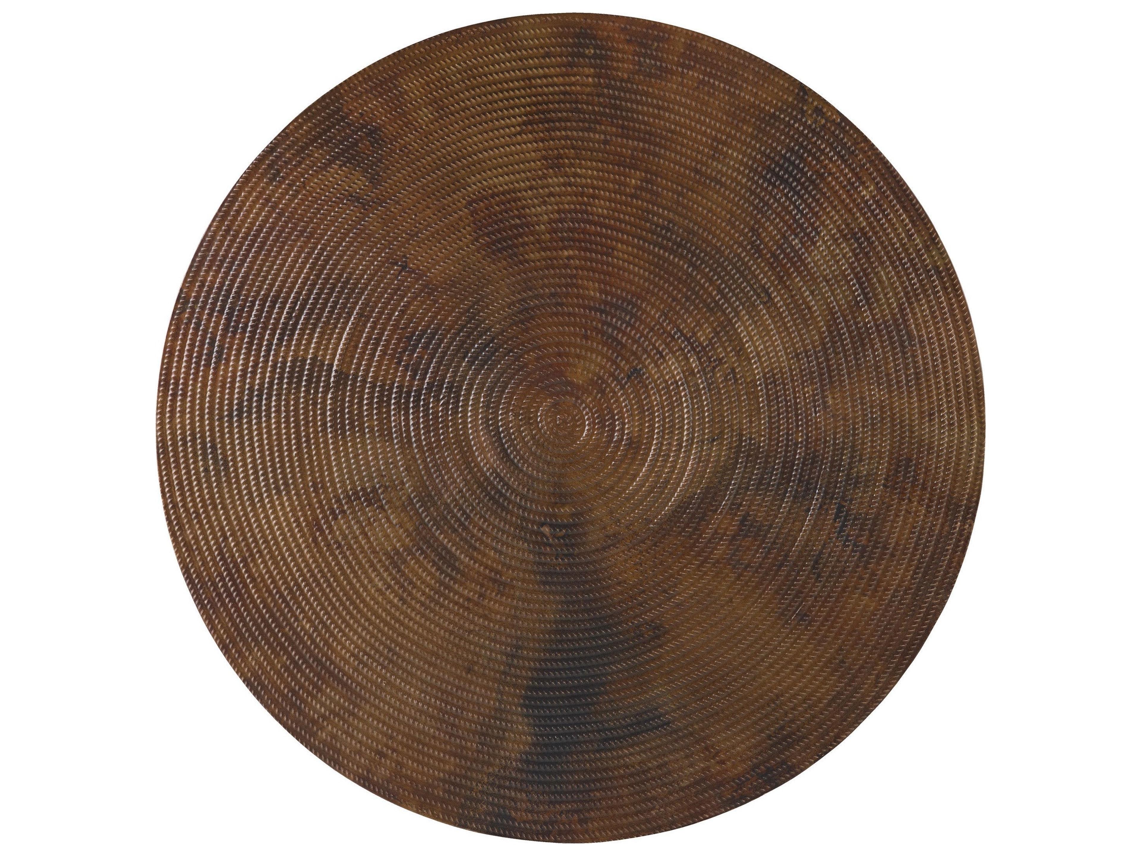 Luxecor Parkcrest Round Coppers Copper Top With Dark Metal Base Cocktail Table