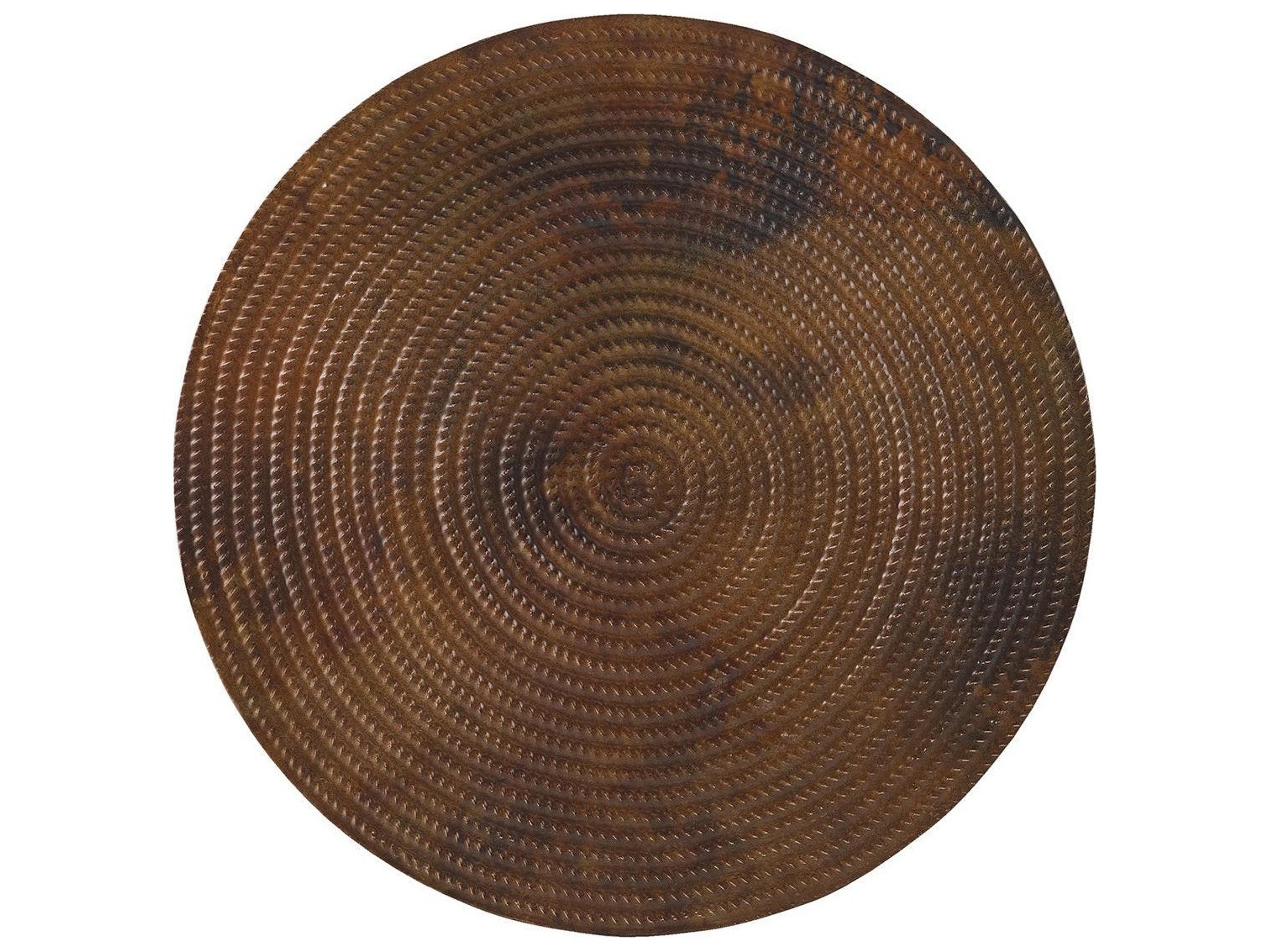 Luxecor Parkcrest Martini Round Coppers Copper Top With Dark Metal Base End Table