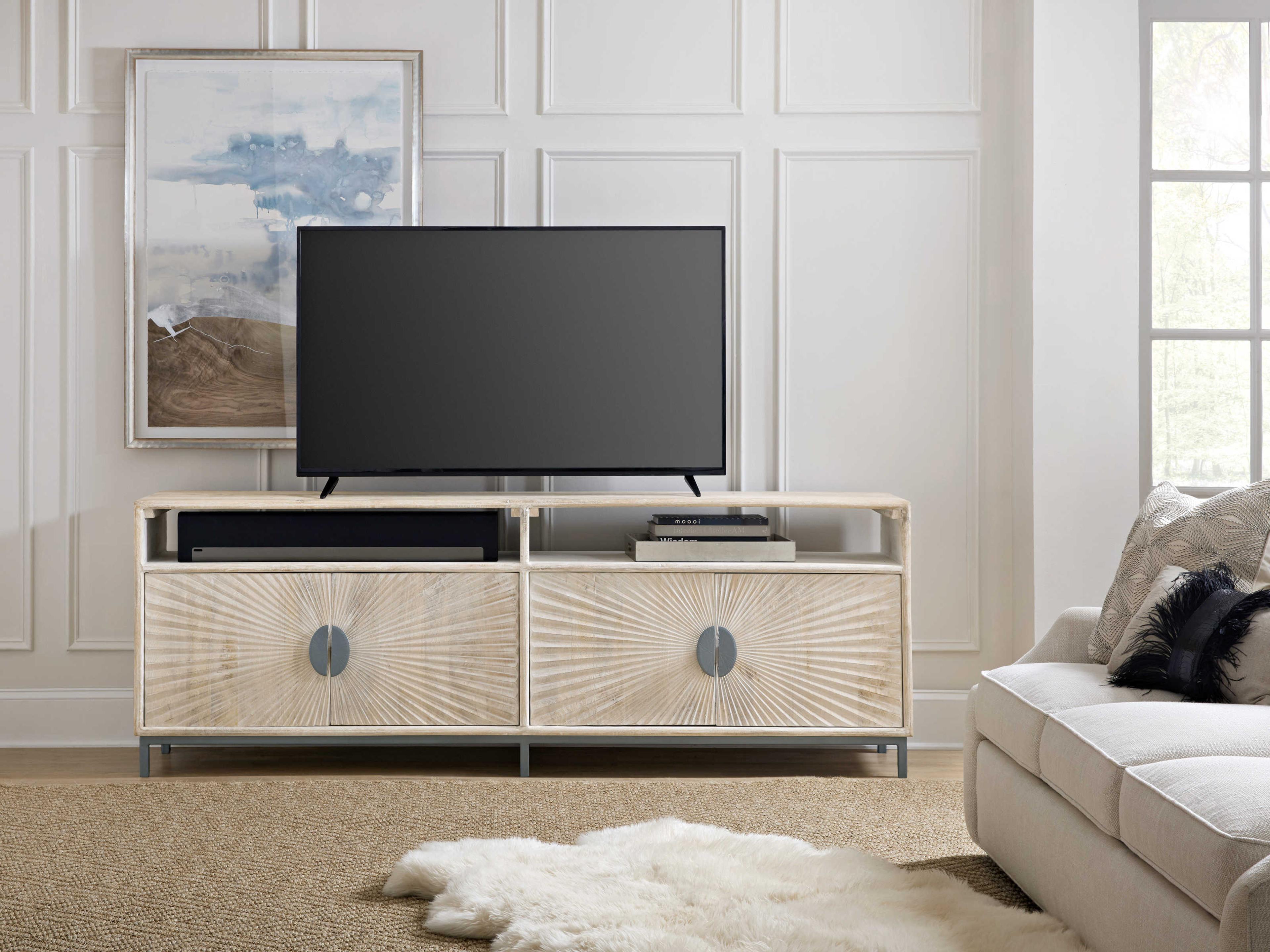 Luxecor 86" Mango Wood Light Media Console