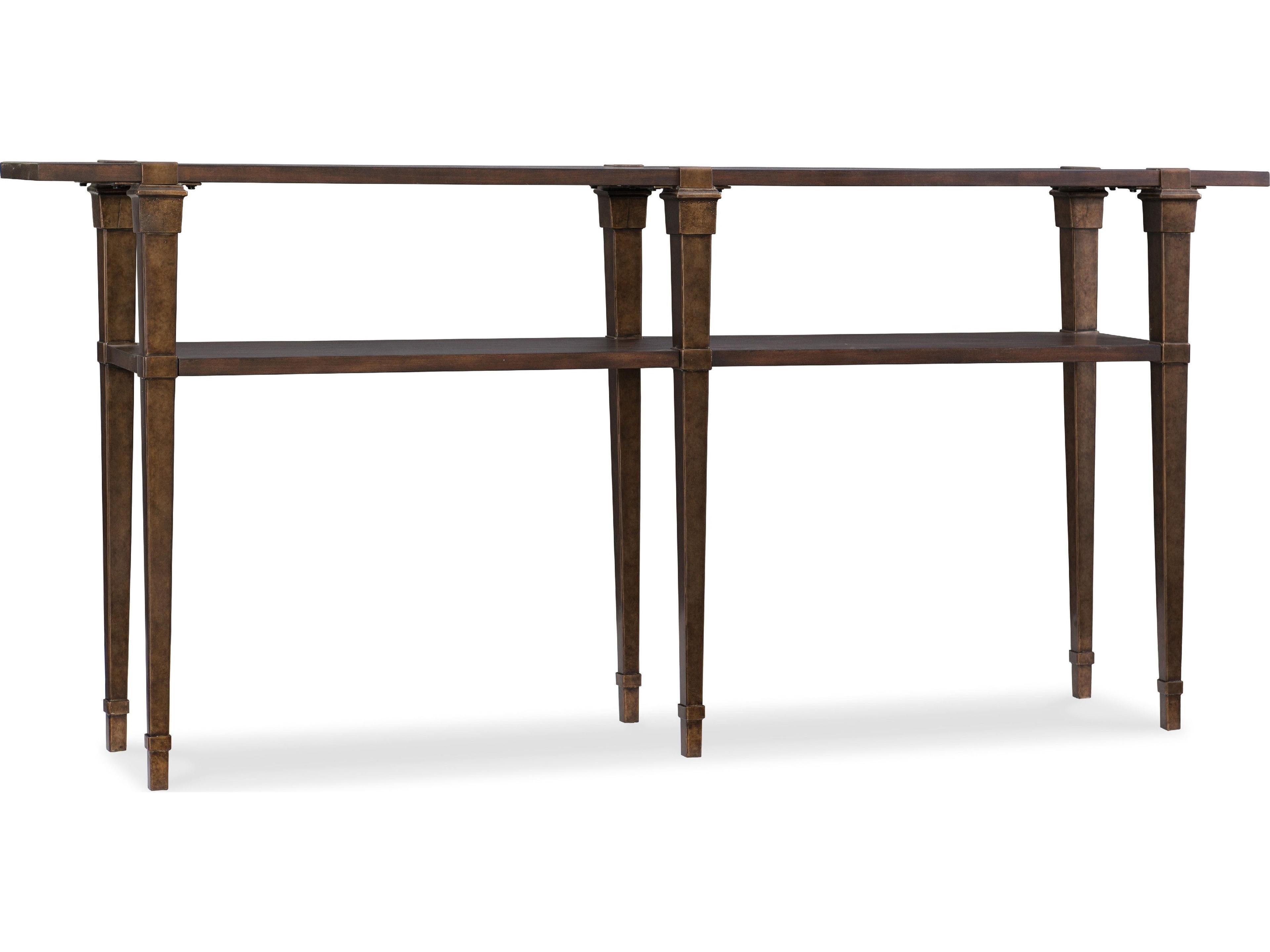 Luxecor Skinny Rectangular Dark Wood Console Table