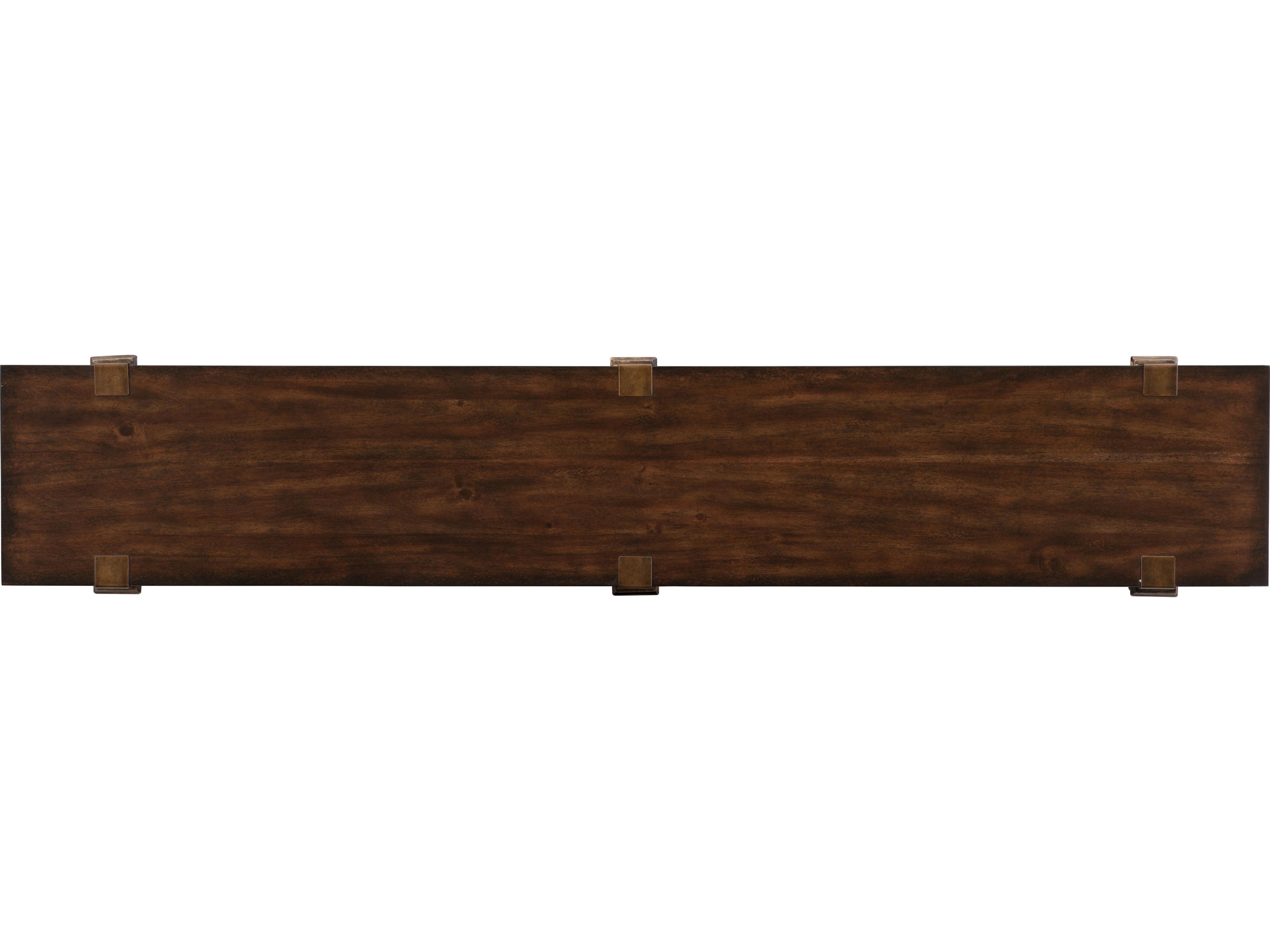 Luxecor Skinny Rectangular Dark Wood Console Table