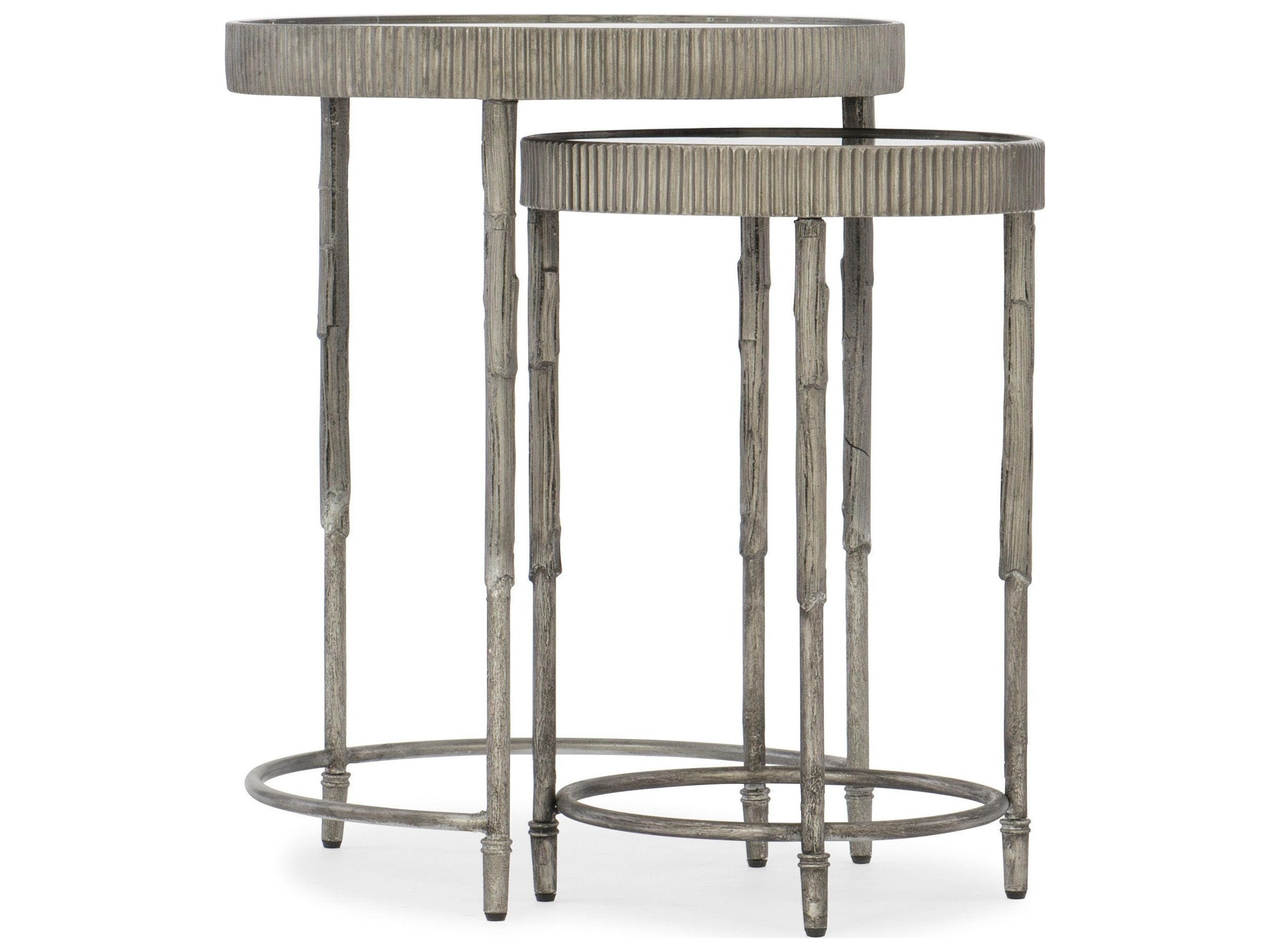 Hooker Furniture Round Silver End Table