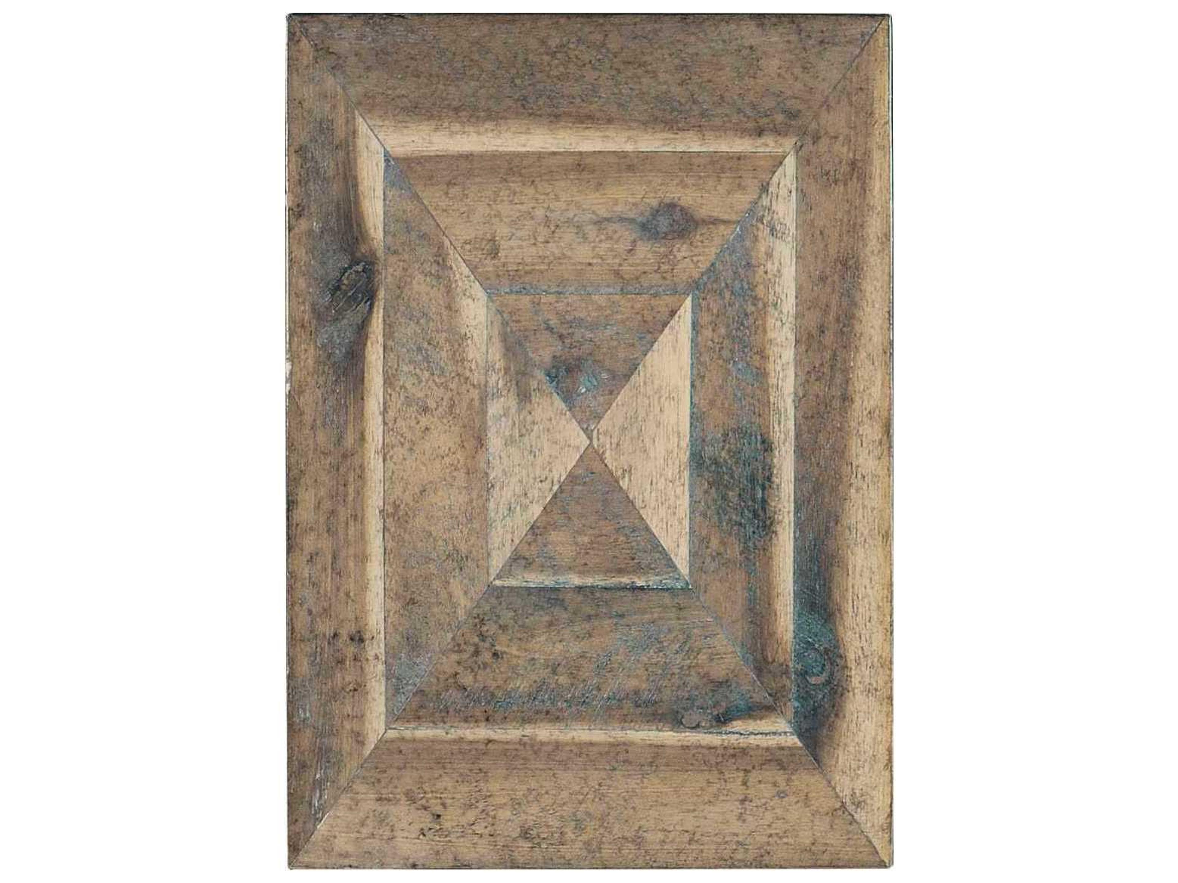 Luxecor Heritage Rectangular Wood Light Natural Antique Bronze End Table