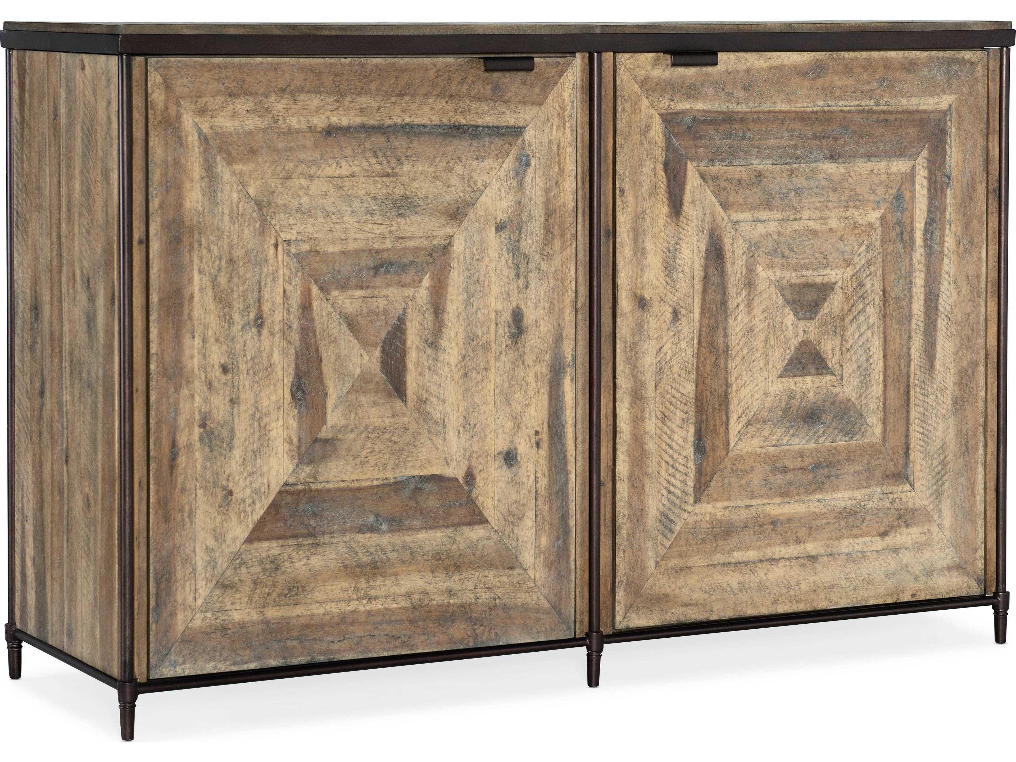 St Armand Light Natural Antique Bronze Brown Acacia Wood Accent Chest