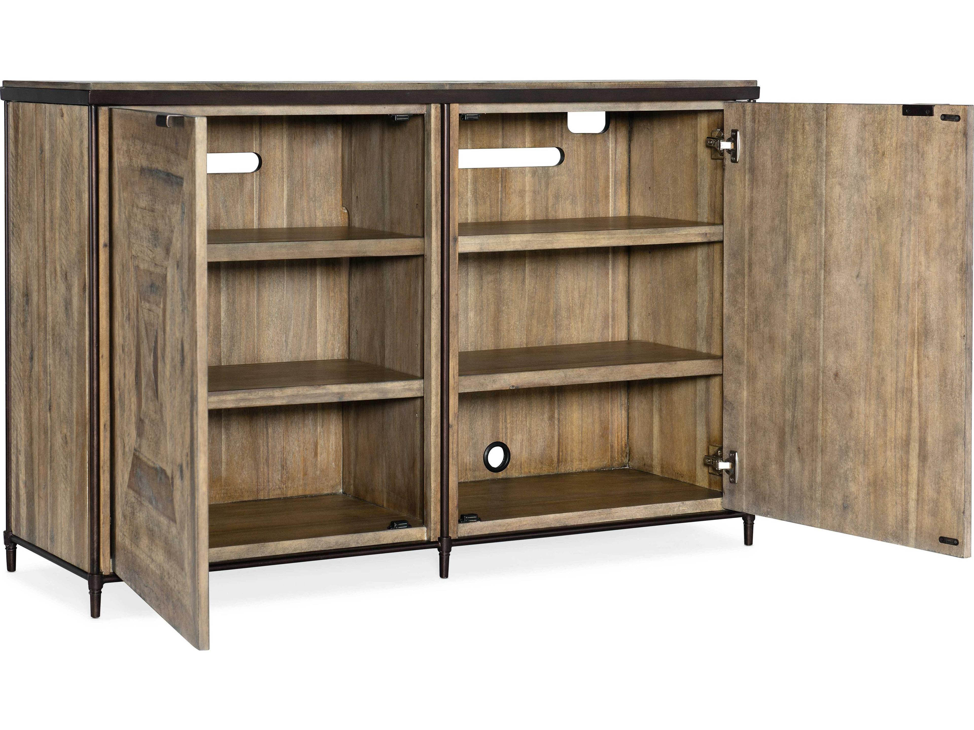 Luxecor Heritage Light Natural Antique Bronze Brown Acacia Wood Accent Chest