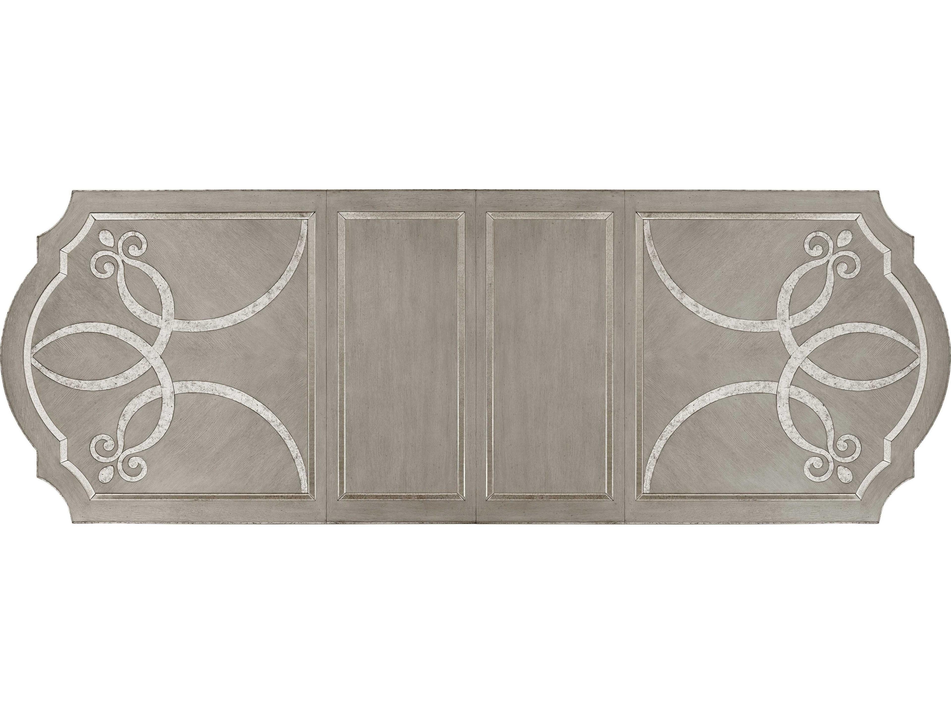 Luxecor Heritage Rectangular Wood Greige With Shimmer On Oak Dining Table