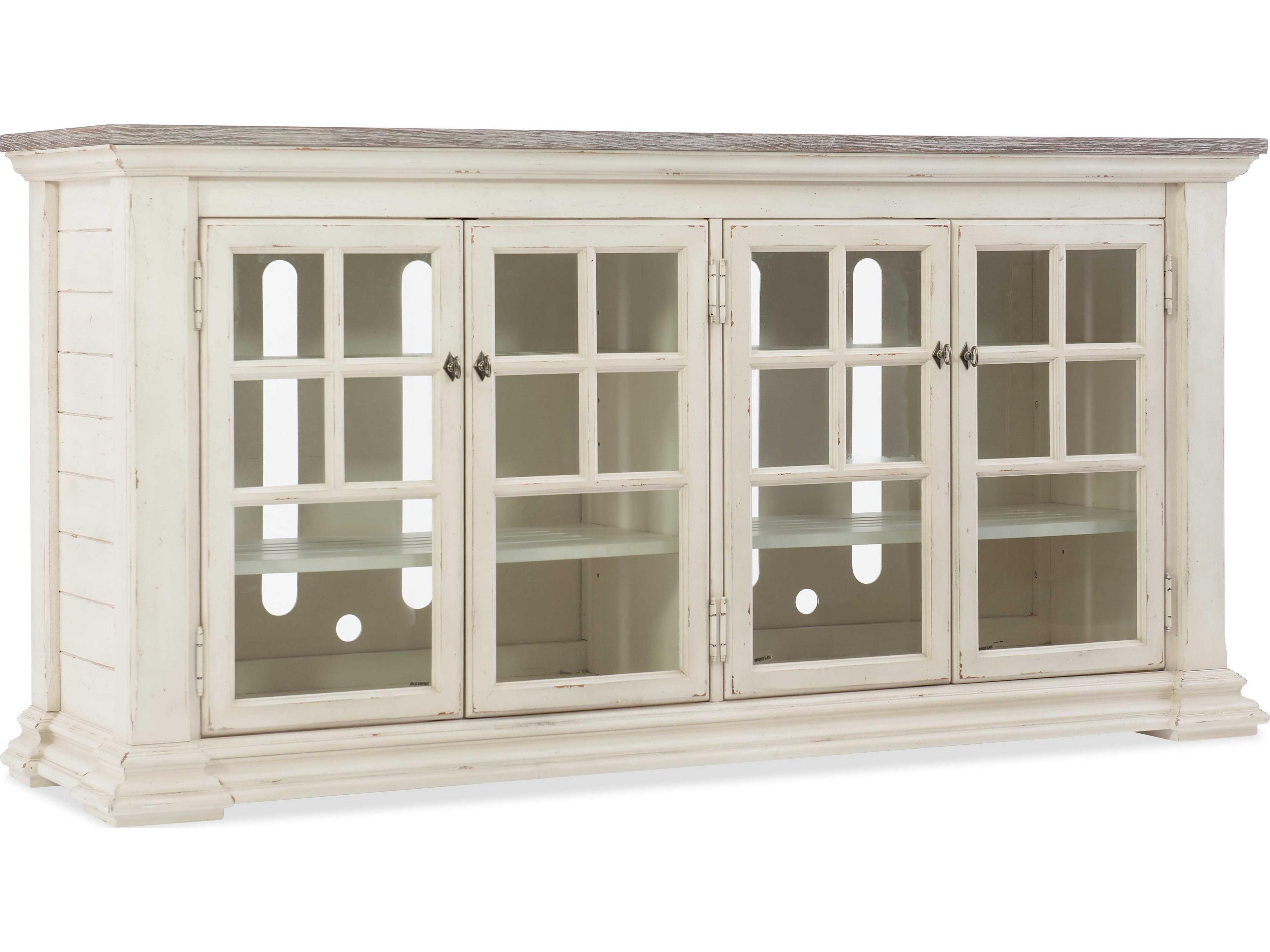 Luxecor Lagunitas 68" Oak Wood White With Grey Top Media Console