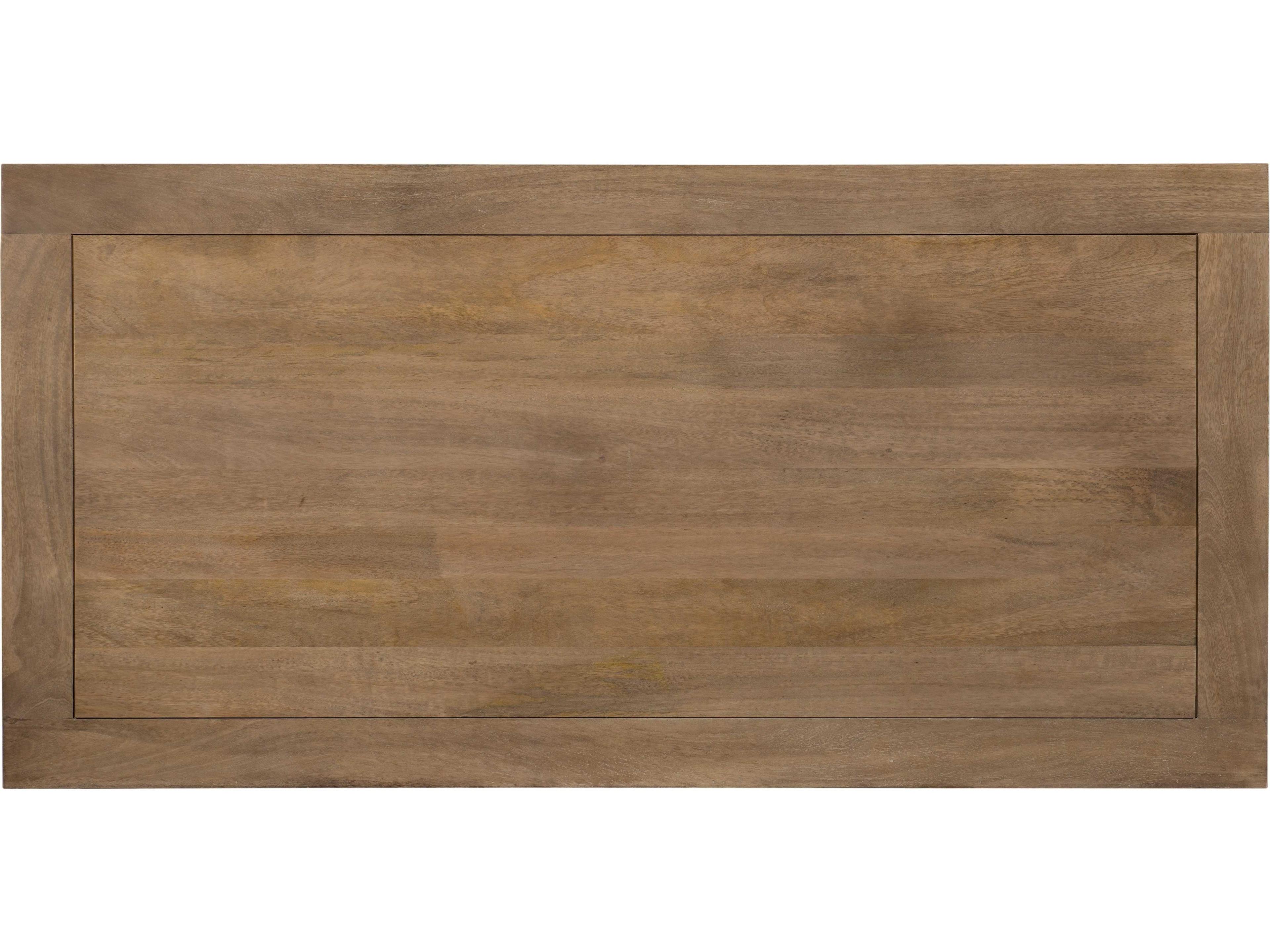 Luxecor Gray Natural Wood Brown Mango Secretary Desk