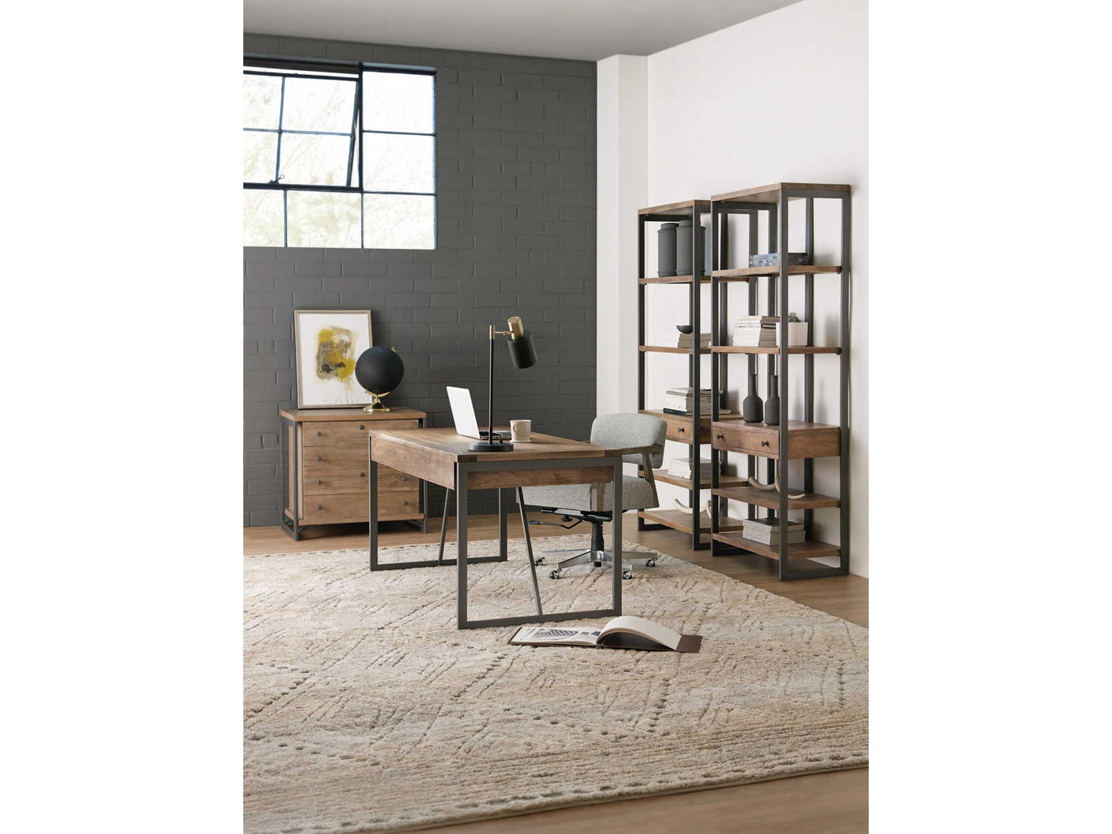 Luxecor Gray Natural Wood File Cabinet